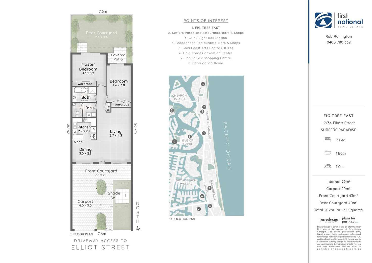 Floorplan of Homely villa listing, 19/34 Elliott Street, Isle Of Capri QLD 4217