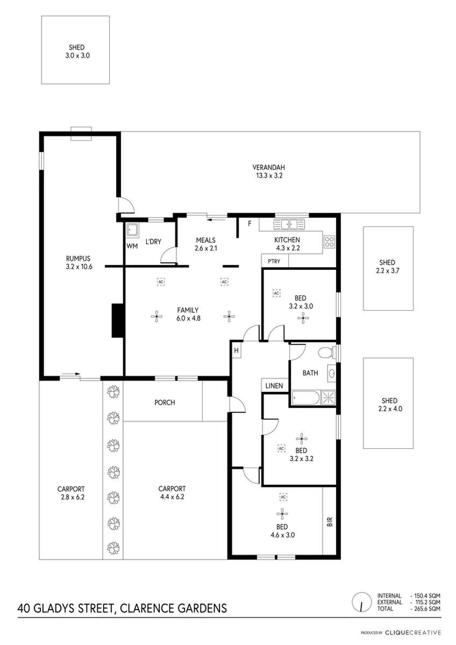 Floorplan of Homely house listing, 40 Gladys Street, Clarence Gardens SA 5039