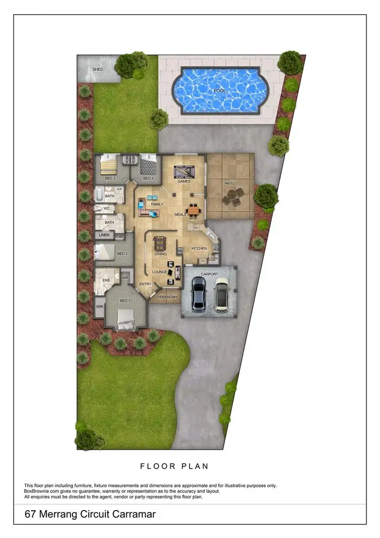 Floorplan of Homely house listing, 67 Merrang Circuit, Carramar WA 6031