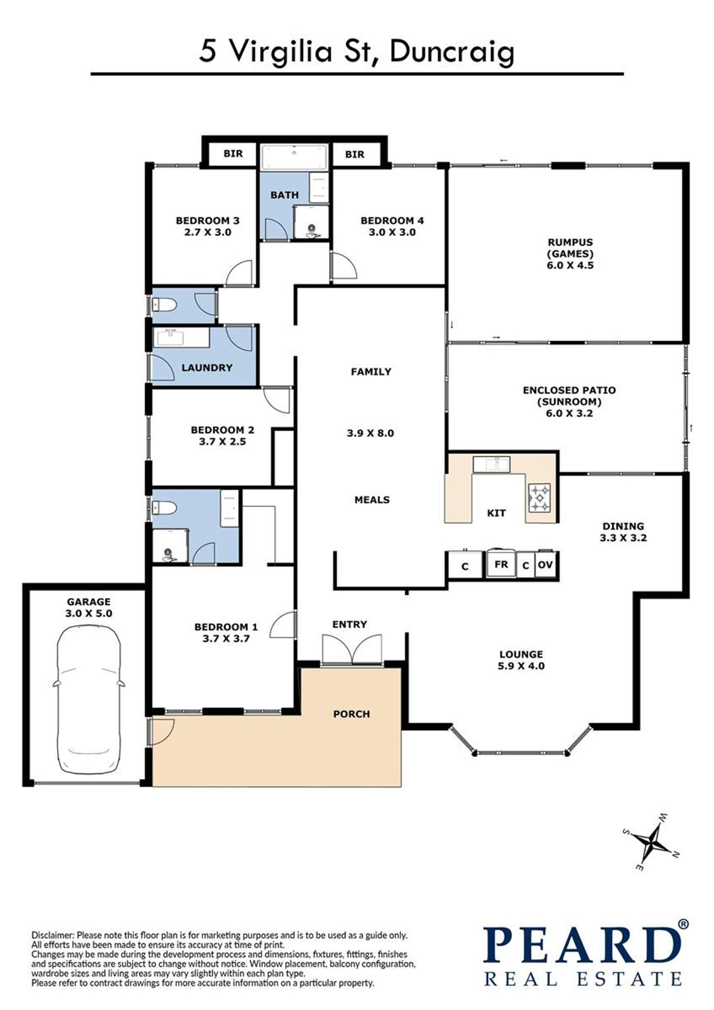 Floorplan of Homely house listing, 5 Virgila Street, Duncraig WA 6023