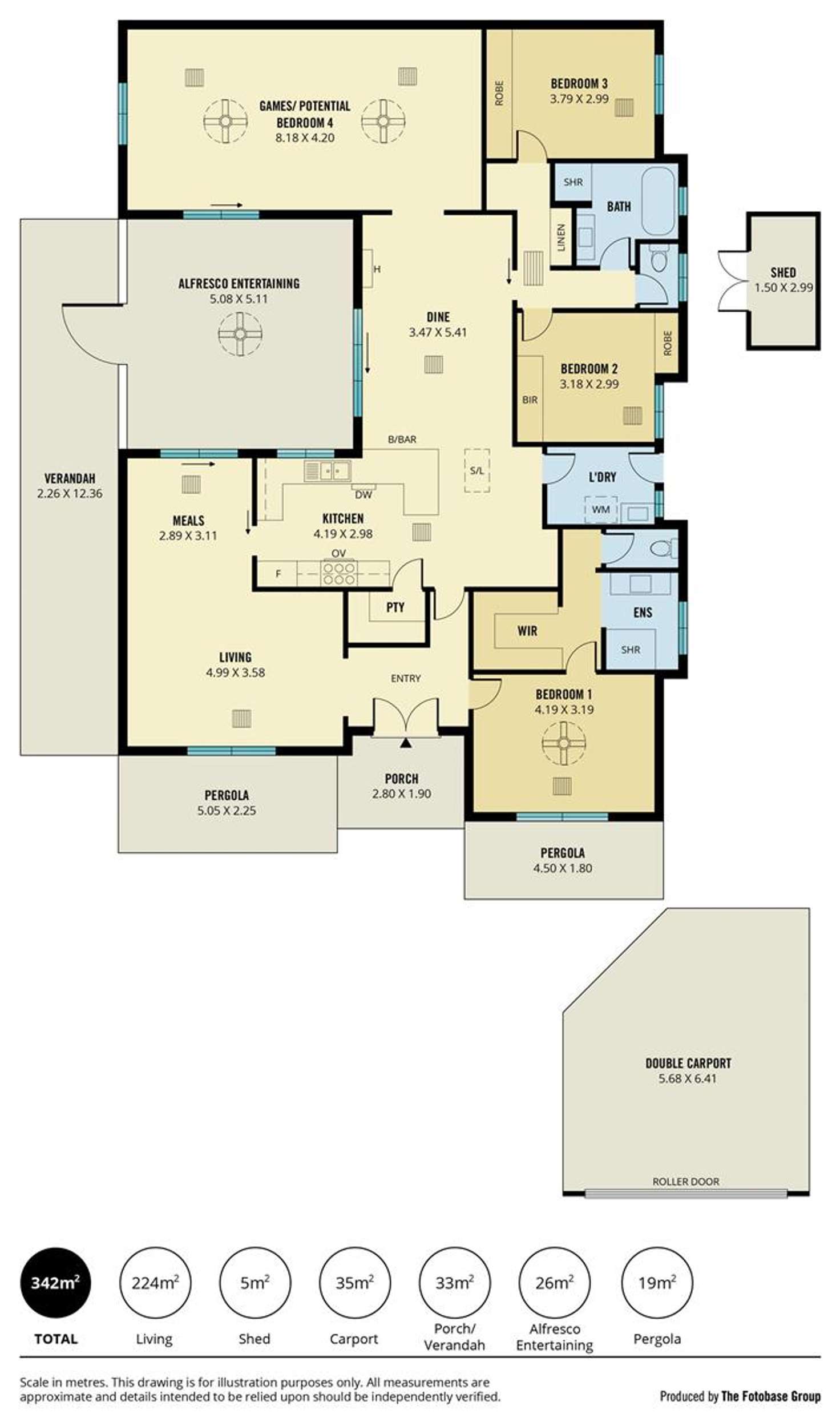 Floorplan of Homely house listing, 49 Reids Road, Highbury SA 5089