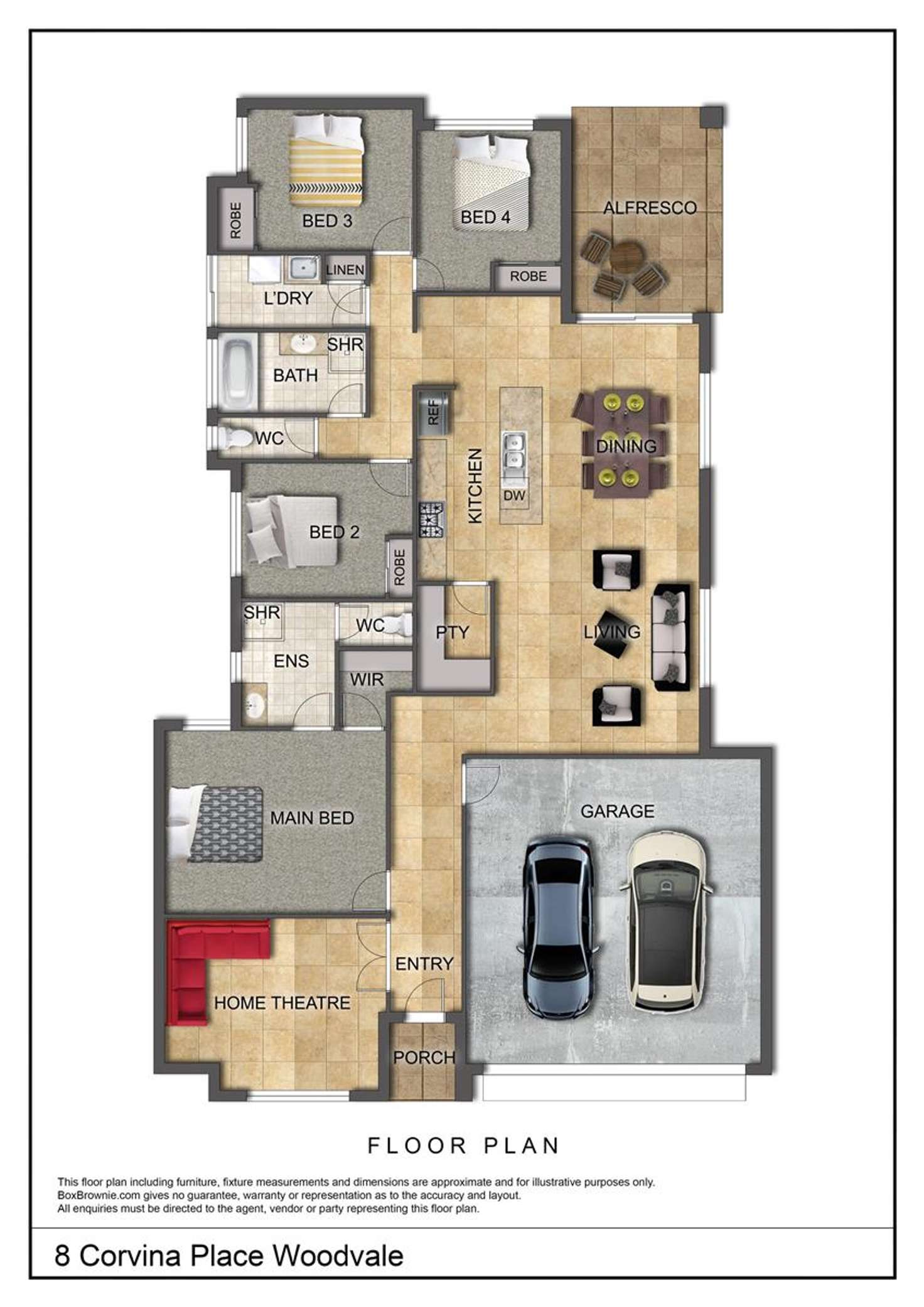 Floorplan of Homely house listing, 8 Corvina Way, Woodvale WA 6026