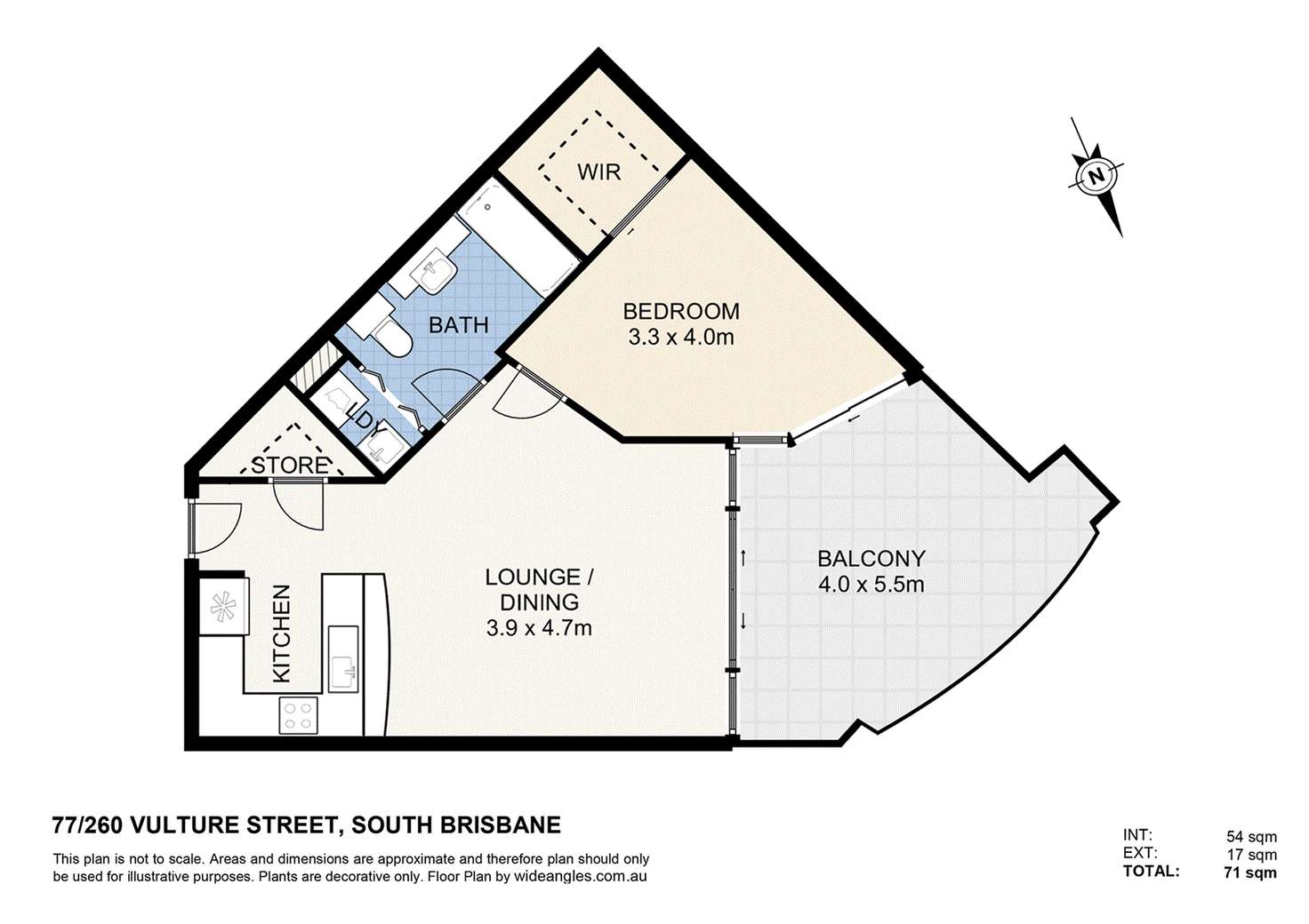 Floorplan of Homely apartment listing, 077/260 Vulture Street, South Brisbane QLD 4101