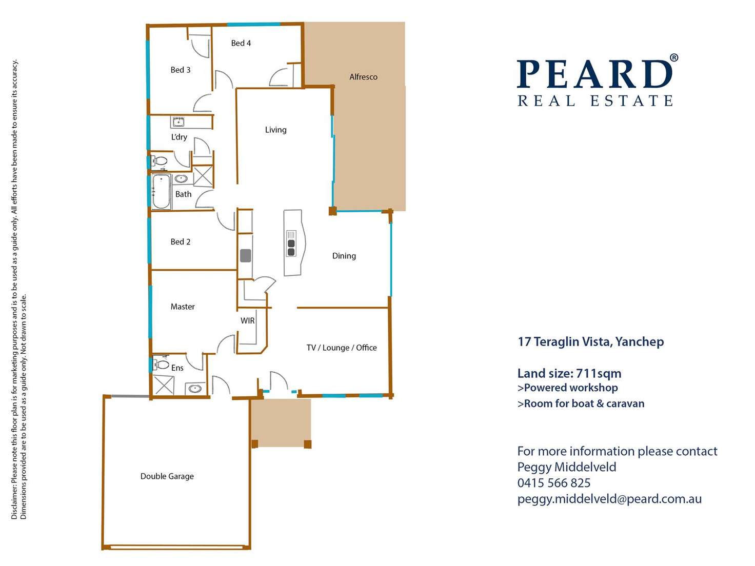 Floorplan of Homely house listing, 17 Teraglin Vista, Yanchep WA 6035