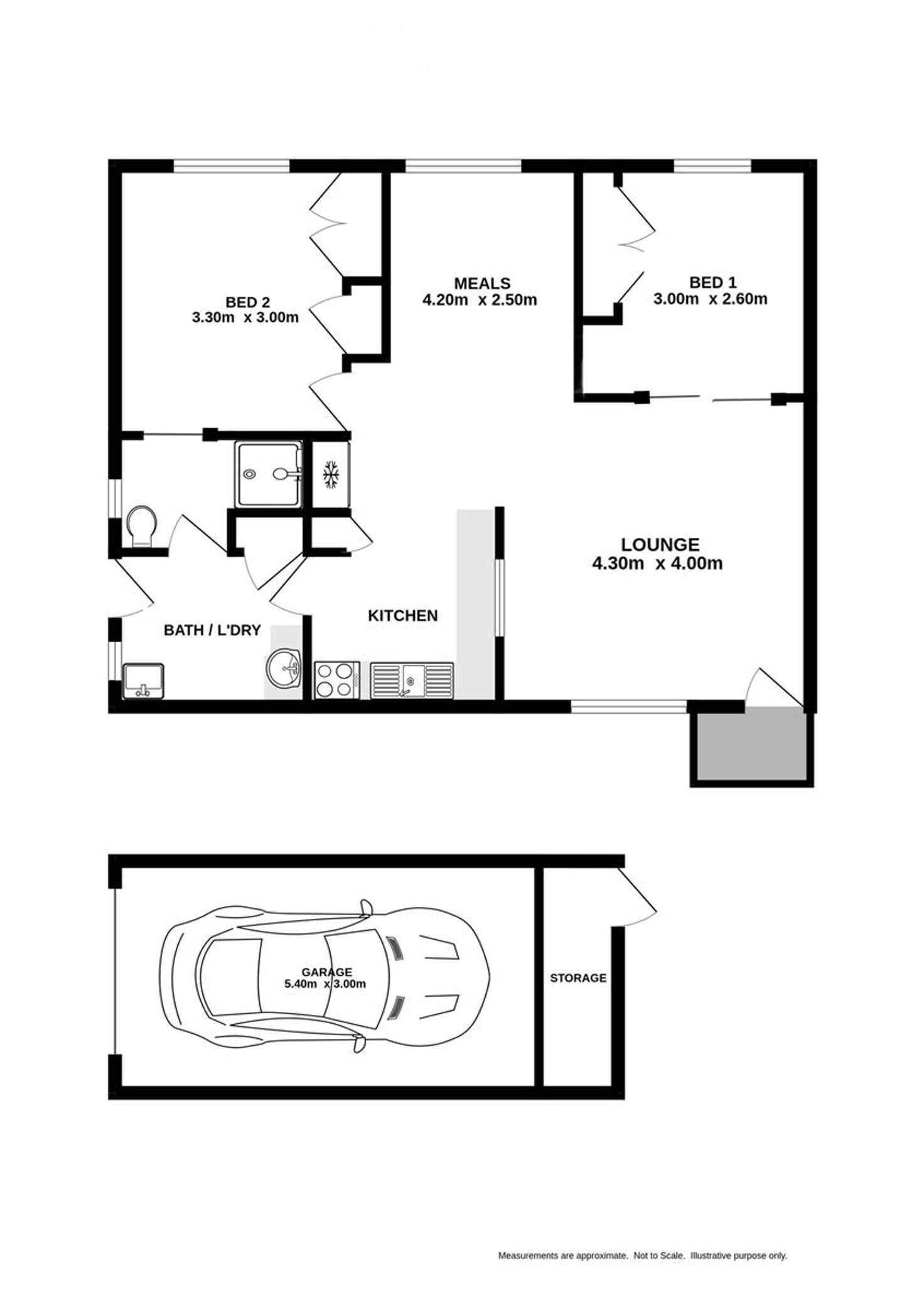 Floorplan of Homely unit listing, 4/421 Bevan Street, Lavington NSW 2641