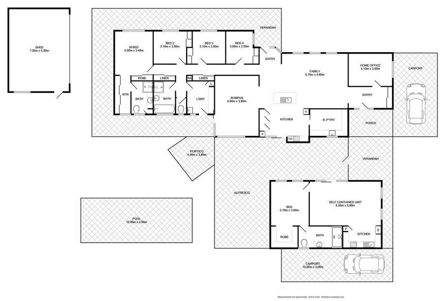 Floorplan of Homely house listing, 50 Huon Creek Road, Wodonga VIC 3690