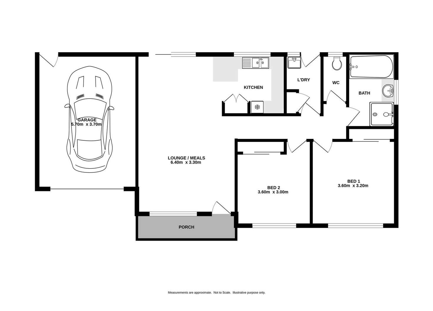 Floorplan of Homely unit listing, 4/1A Pearce Street, Wodonga VIC 3690