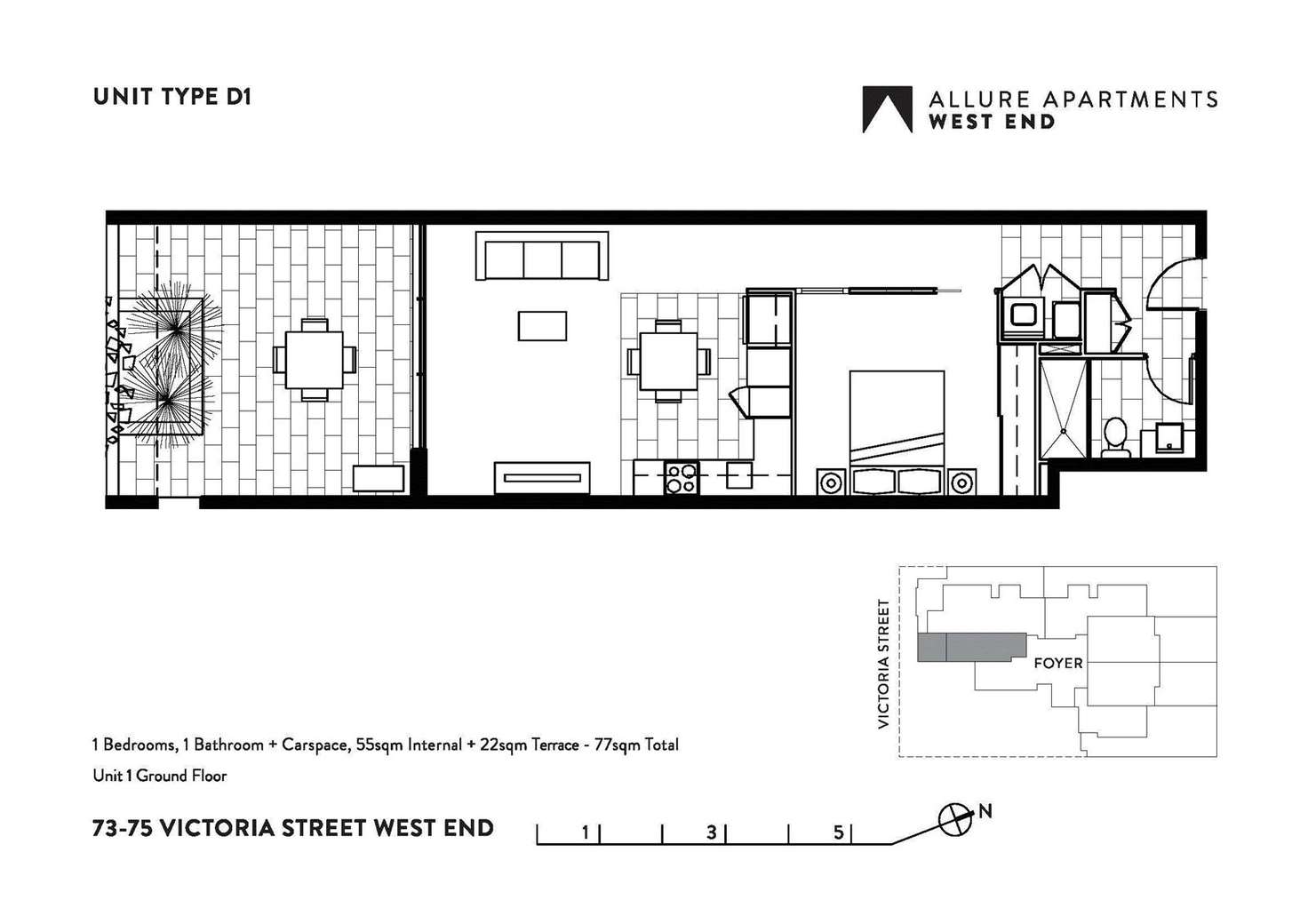 Floorplan of Homely apartment listing, 1/75 Victoria Street, West End QLD 4101