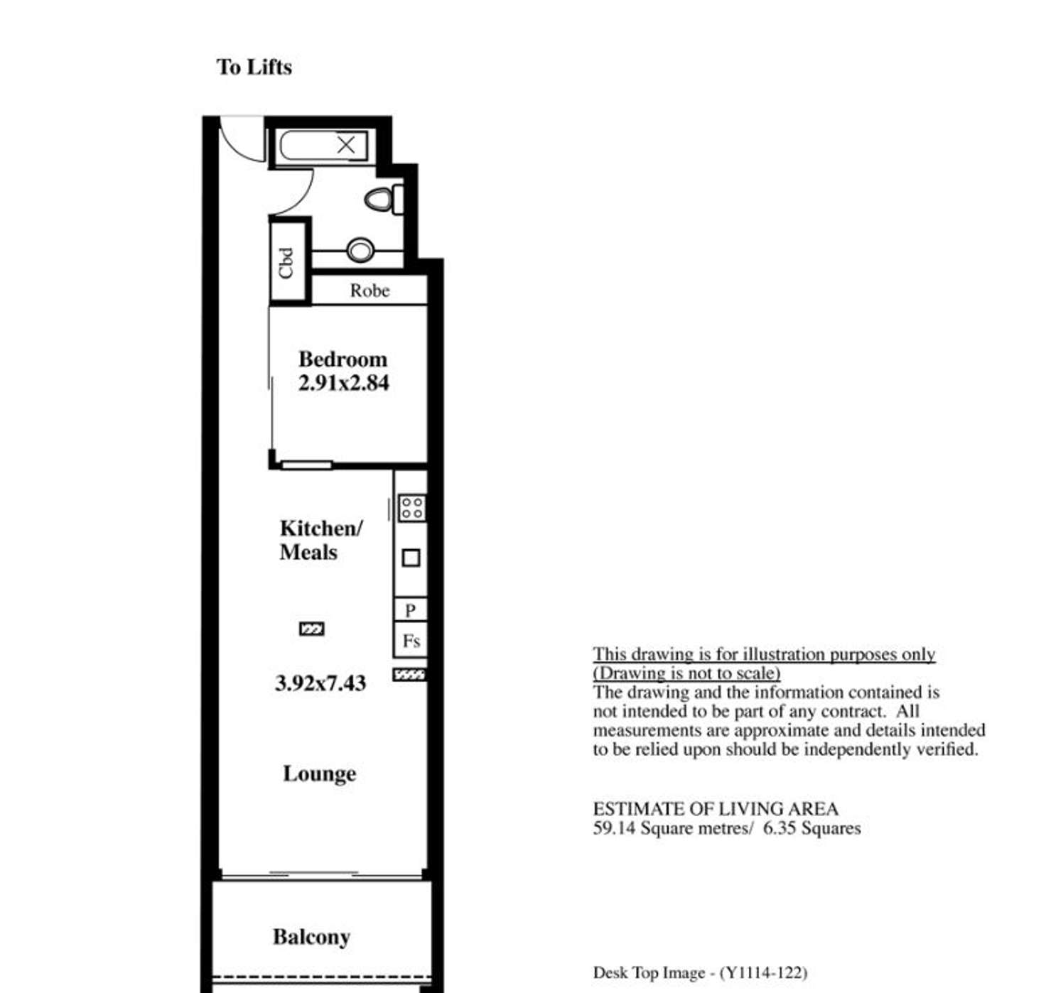 Floorplan of Homely apartment listing, 509/19 Holdfast Promenade, Glenelg SA 5045