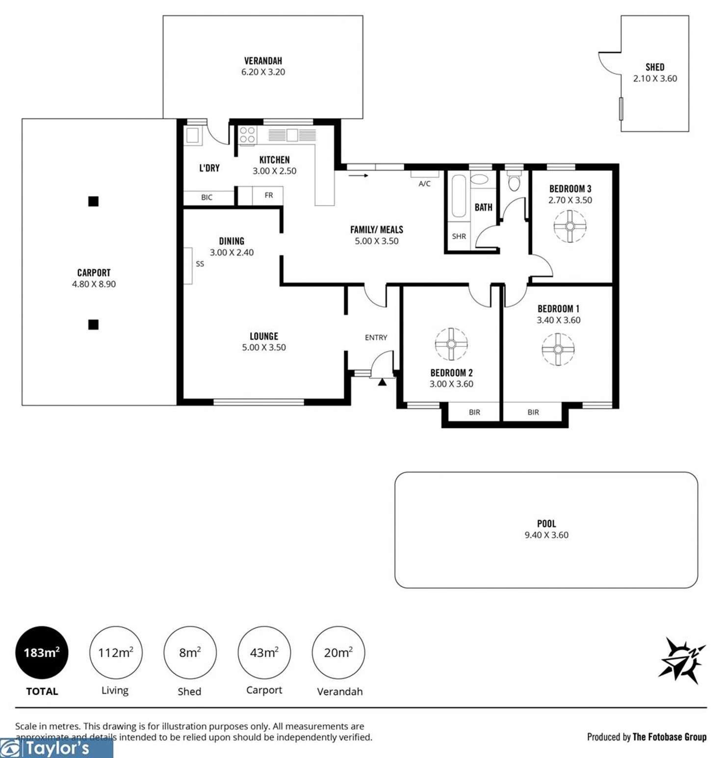 Floorplan of Homely house listing, 3 Petersen Court, Paralowie SA 5108