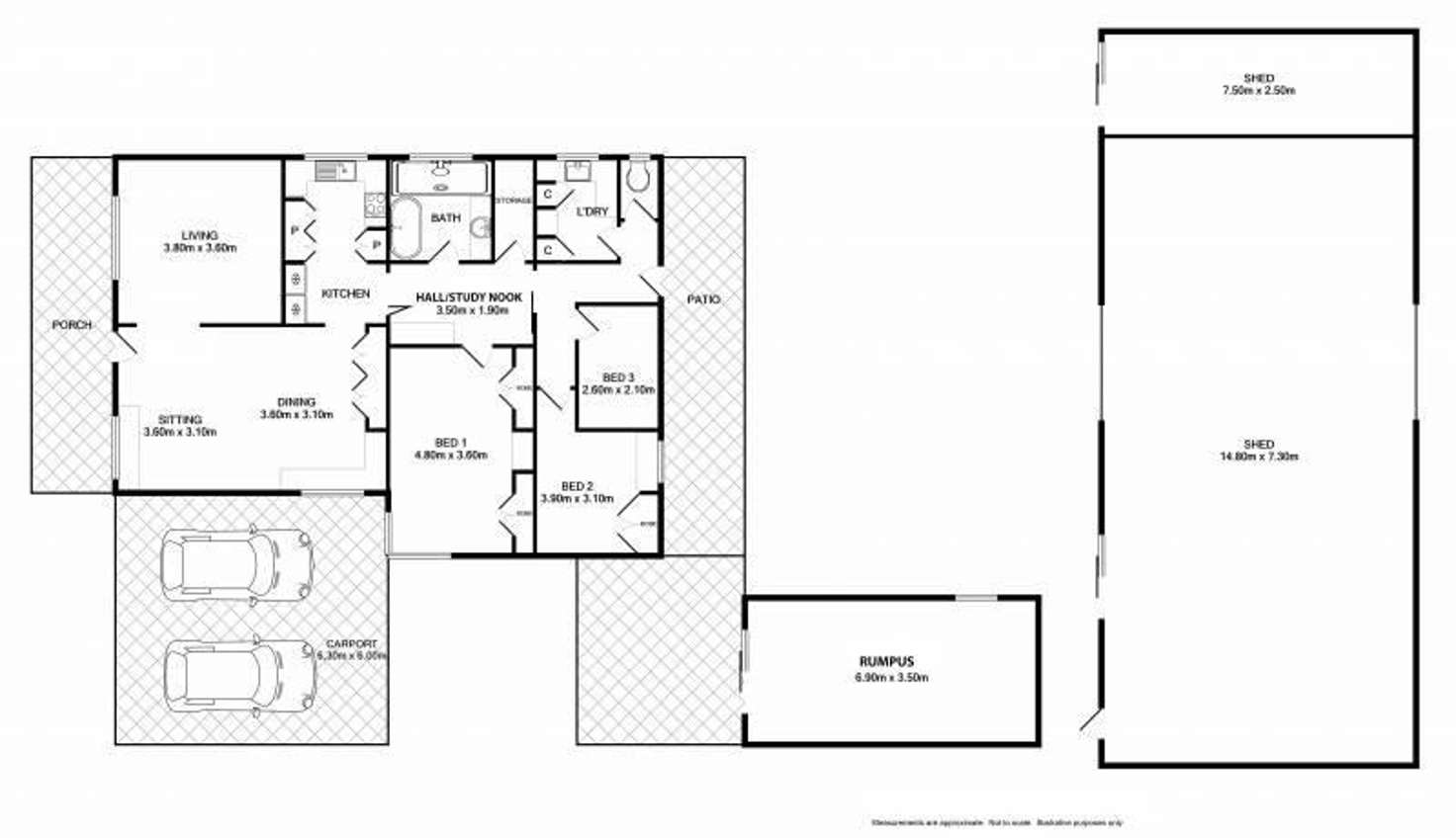 Floorplan of Homely house listing, 97 Mitchell Street, Wodonga VIC 3690