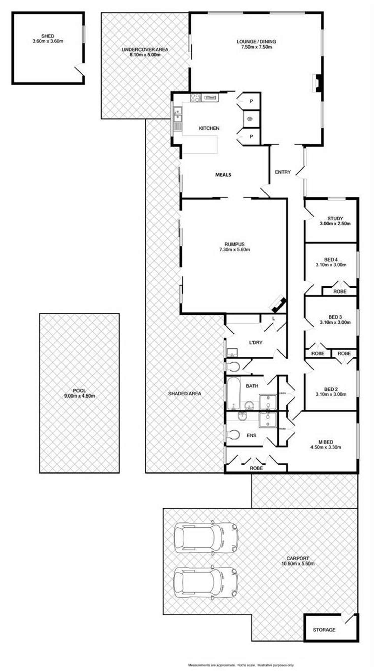 Floorplan of Homely house listing, 51 Huon Creek Road, Wodonga VIC 3690