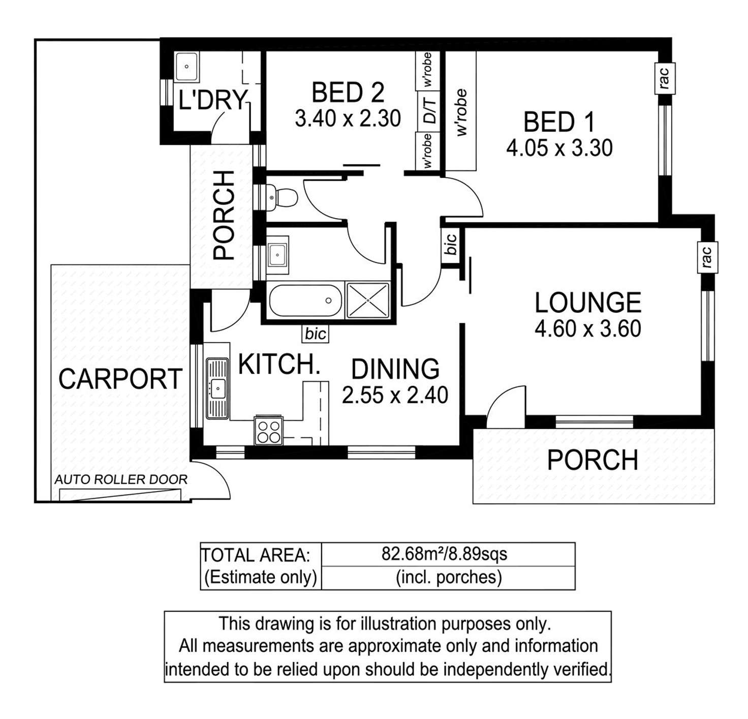 Floorplan of Homely unit listing, 1/7 Dyson Street, Glenelg East SA 5045