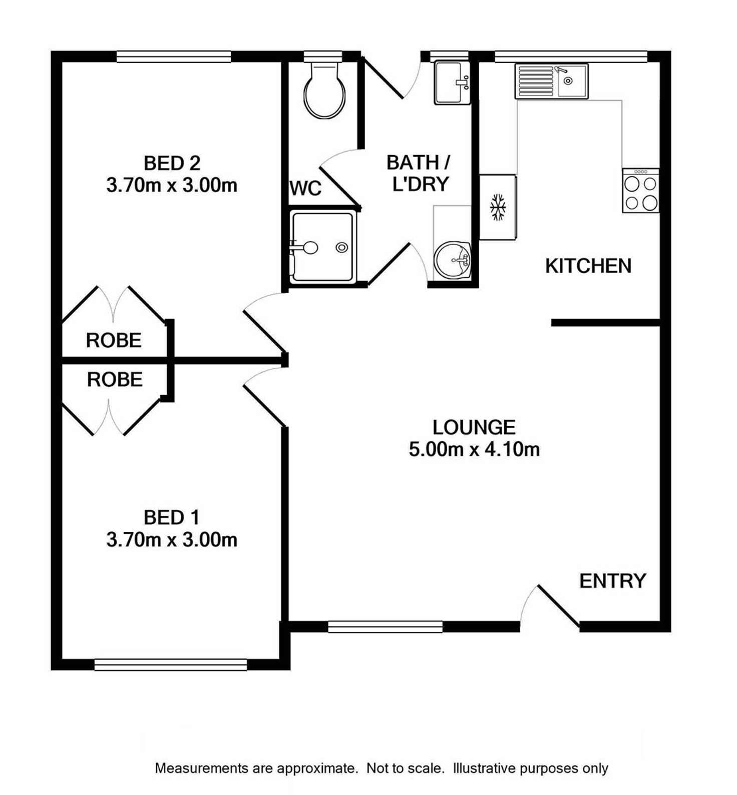 Floorplan of Homely unit listing, 8/1068 Barooga Street, North Albury NSW 2640