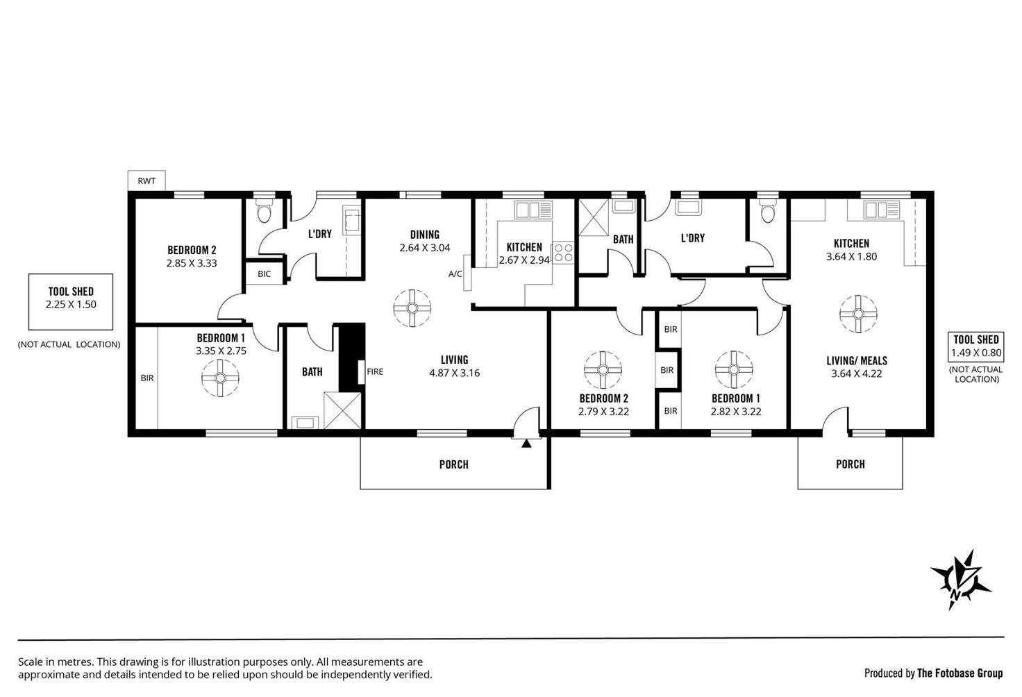 Floorplan of Homely house listing, 1 & 2/14 Edwards Avenue, Park Holme SA 5043