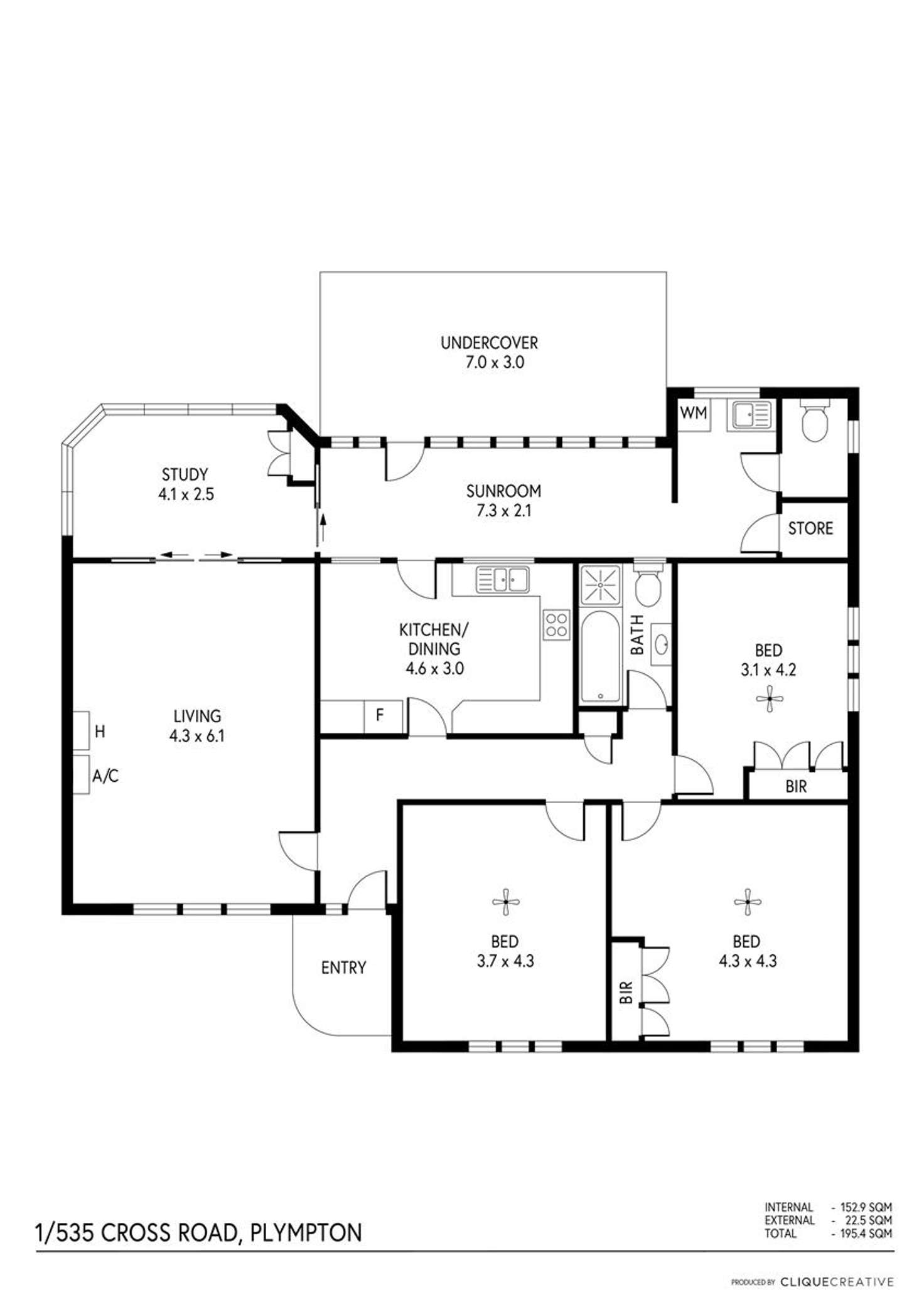 Floorplan of Homely house listing, 1/535 - 537 Cross Road, Plympton SA 5038