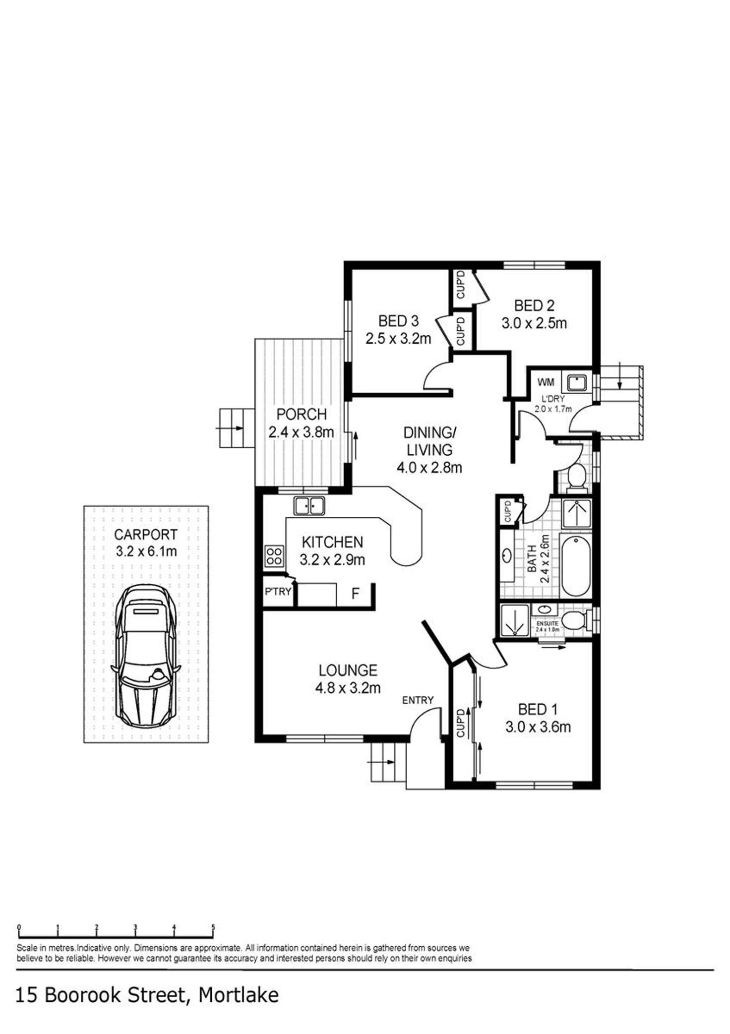 Floorplan of Homely house listing, 15 Boorook Street, Mortlake VIC 3272