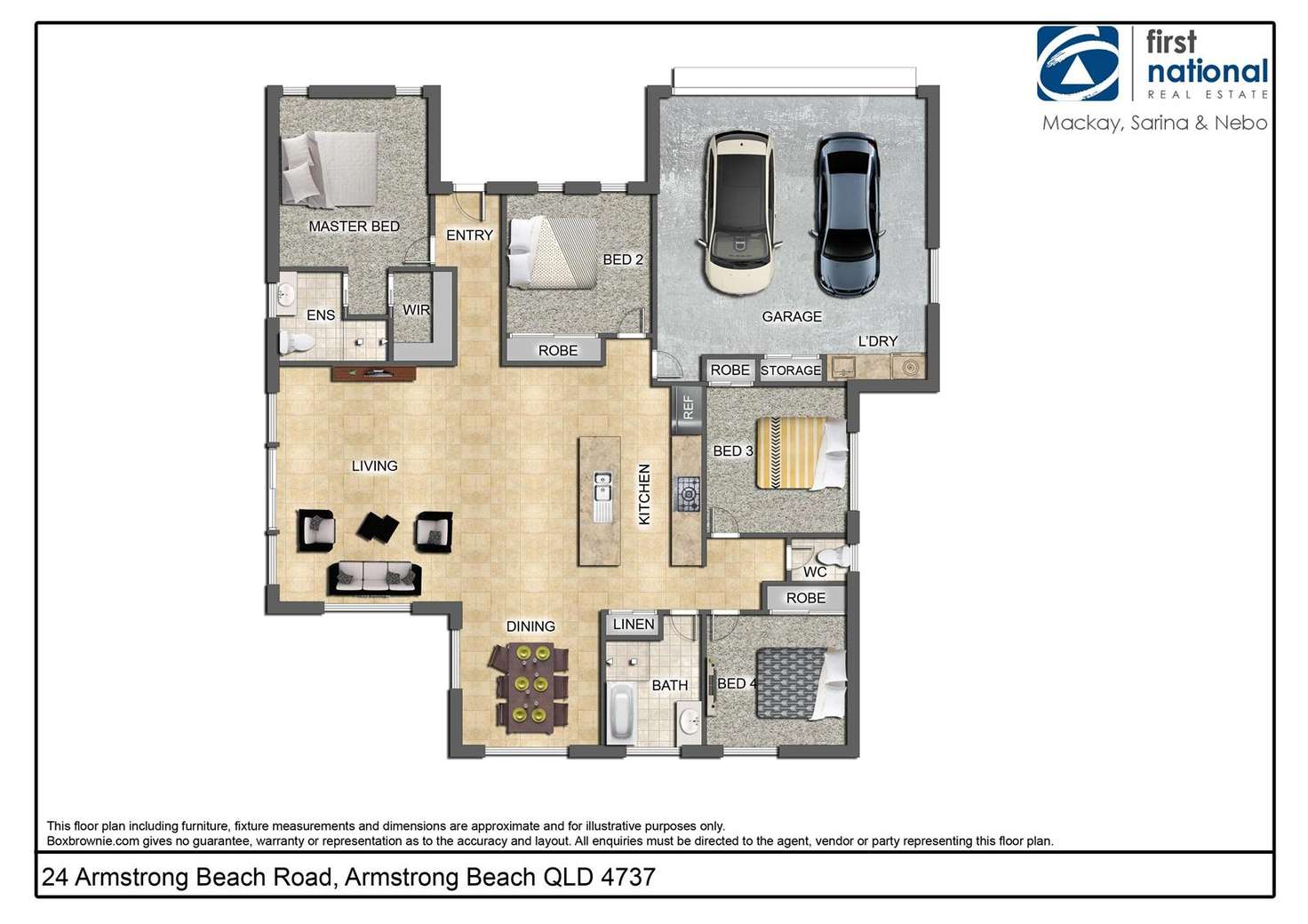 Floorplan of Homely house listing, 24 Armstrong Beach Road, Armstrong Beach QLD 4737