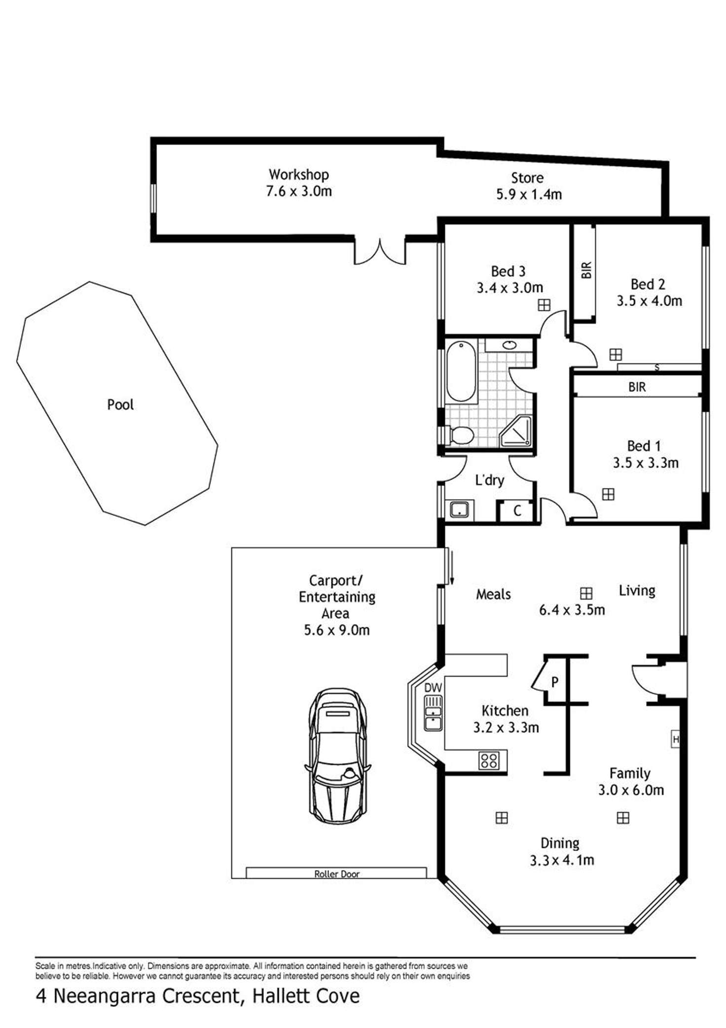 Floorplan of Homely house listing, 4 Neeangarra Crescent, Hallett Cove SA 5158