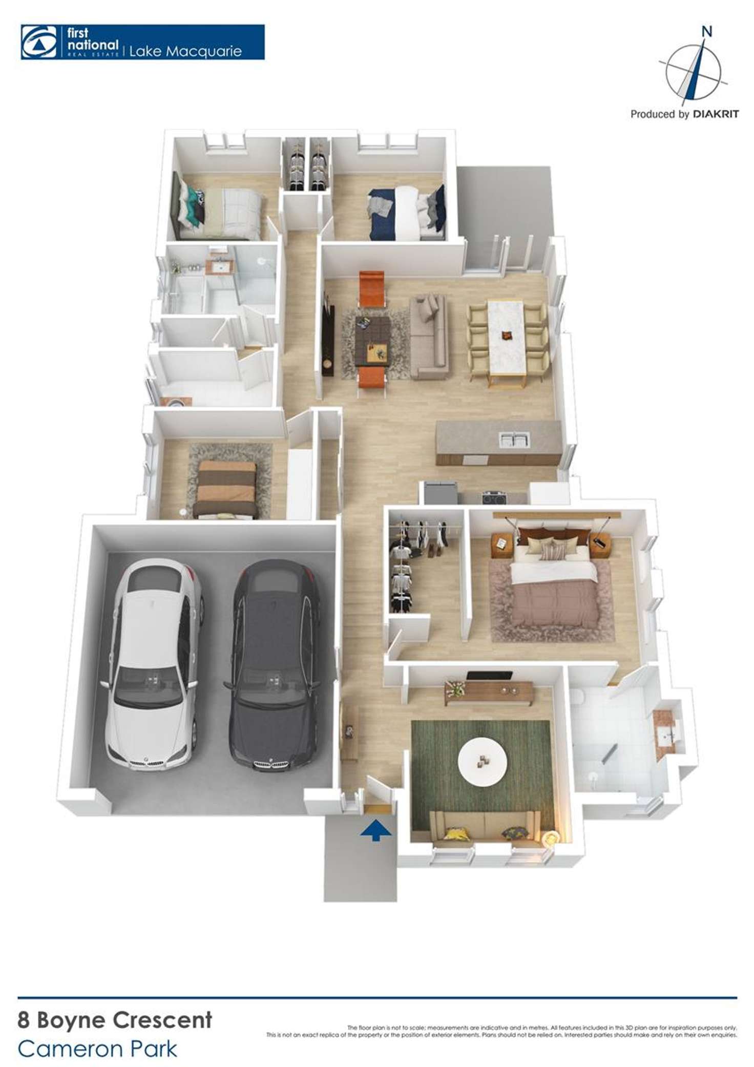 Floorplan of Homely house listing, 8 Boyne Crescent, Cameron Park NSW 2285