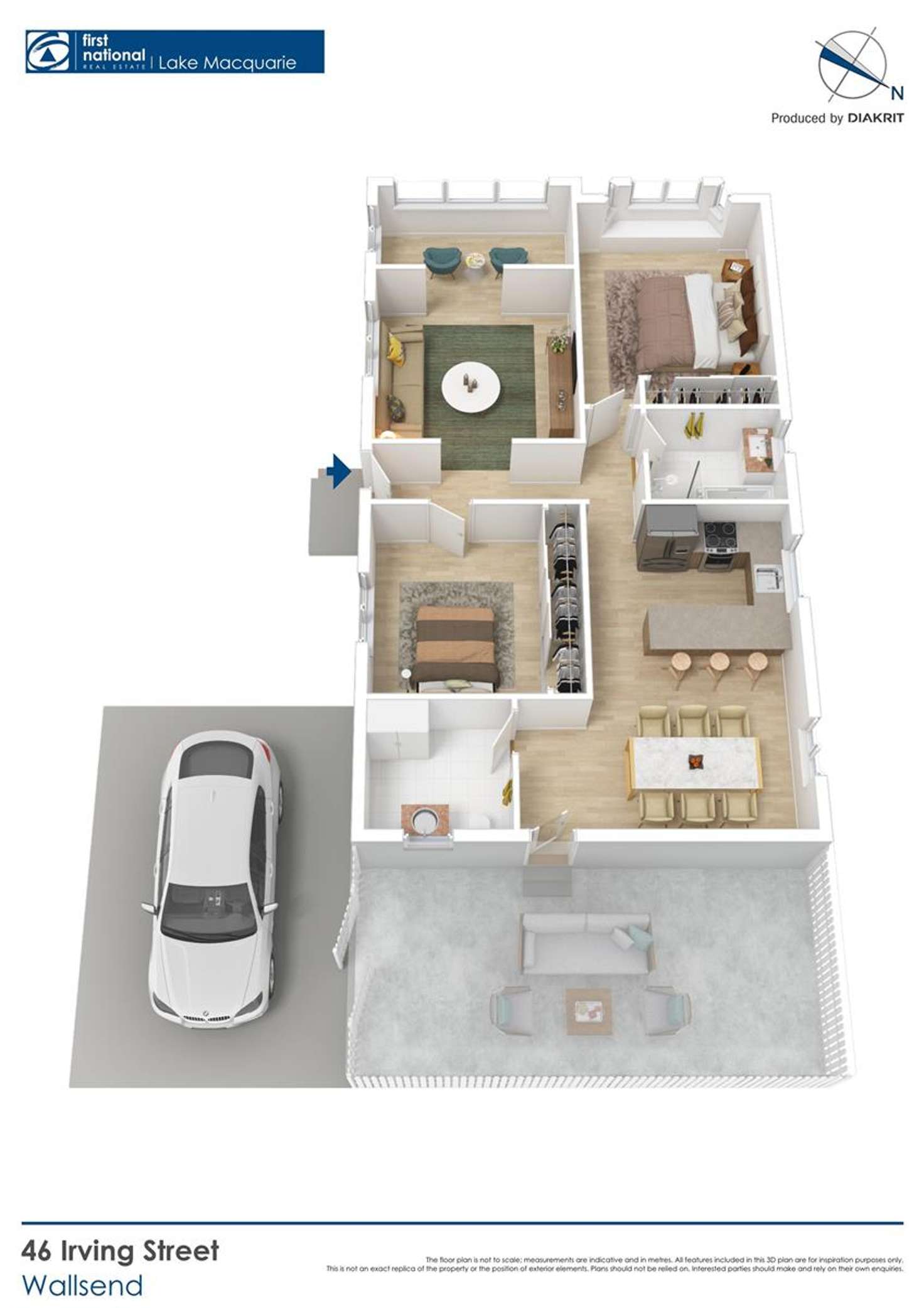 Floorplan of Homely house listing, 46 Irving Street, Wallsend NSW 2287