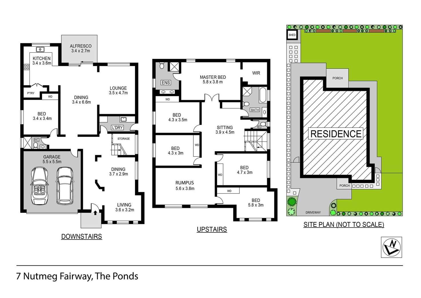 Floorplan of Homely house listing, 7 Nutmeg Fairway, The Ponds NSW 2769