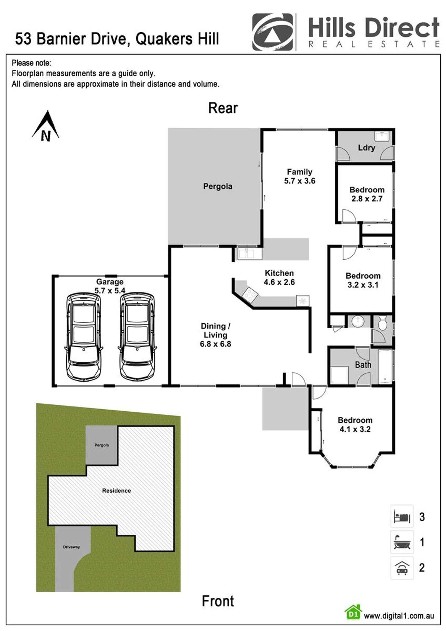 Floorplan of Homely house listing, 53 Barnier Drive, Quakers Hill NSW 2763