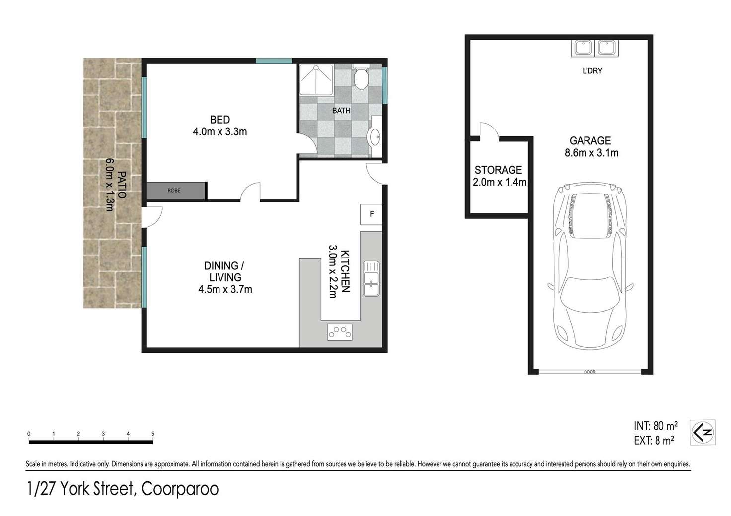 Floorplan of Homely apartment listing, 1/27 York Street, Coorparoo QLD 4151