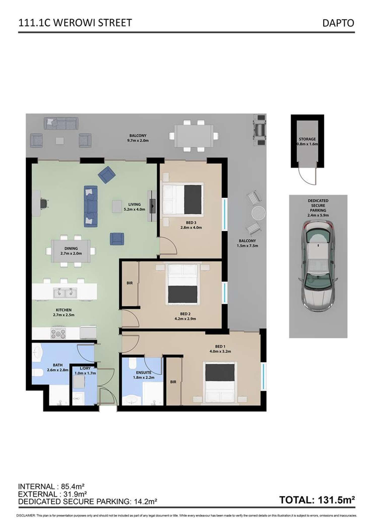 Floorplan of Homely apartment listing, 111/1C Werowi Street, Dapto NSW 2530