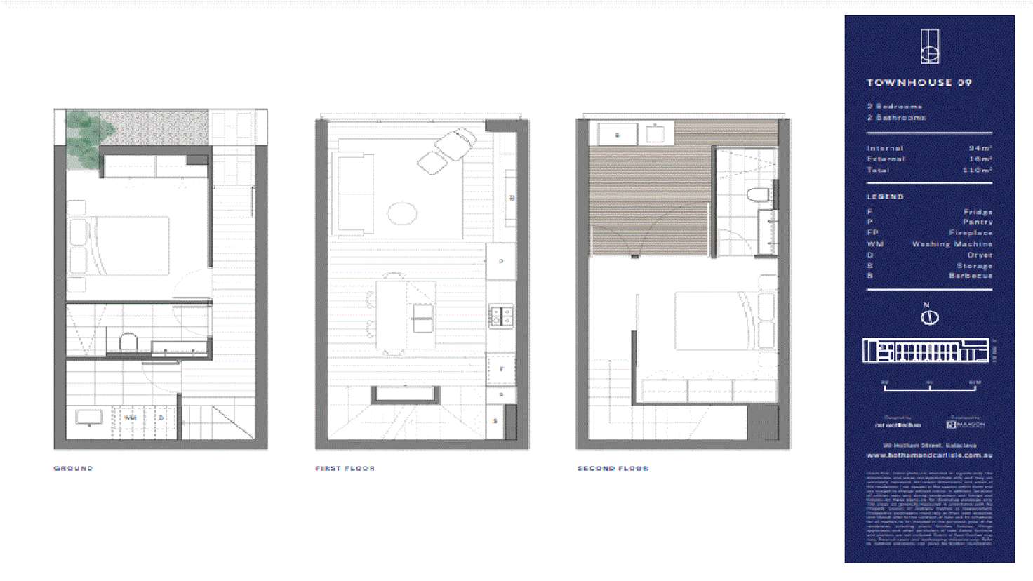 Floorplan of Homely townhouse listing, 9/99 Hotham Street, Balaclava VIC 3183