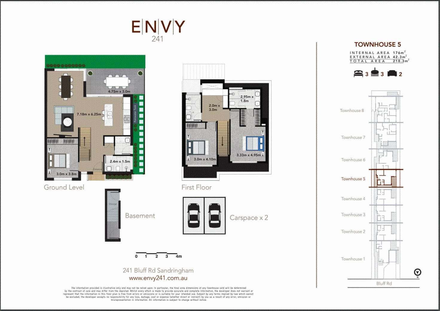 Floorplan of Homely townhouse listing, 4/241 Bluff Road, Sandringham VIC 3191