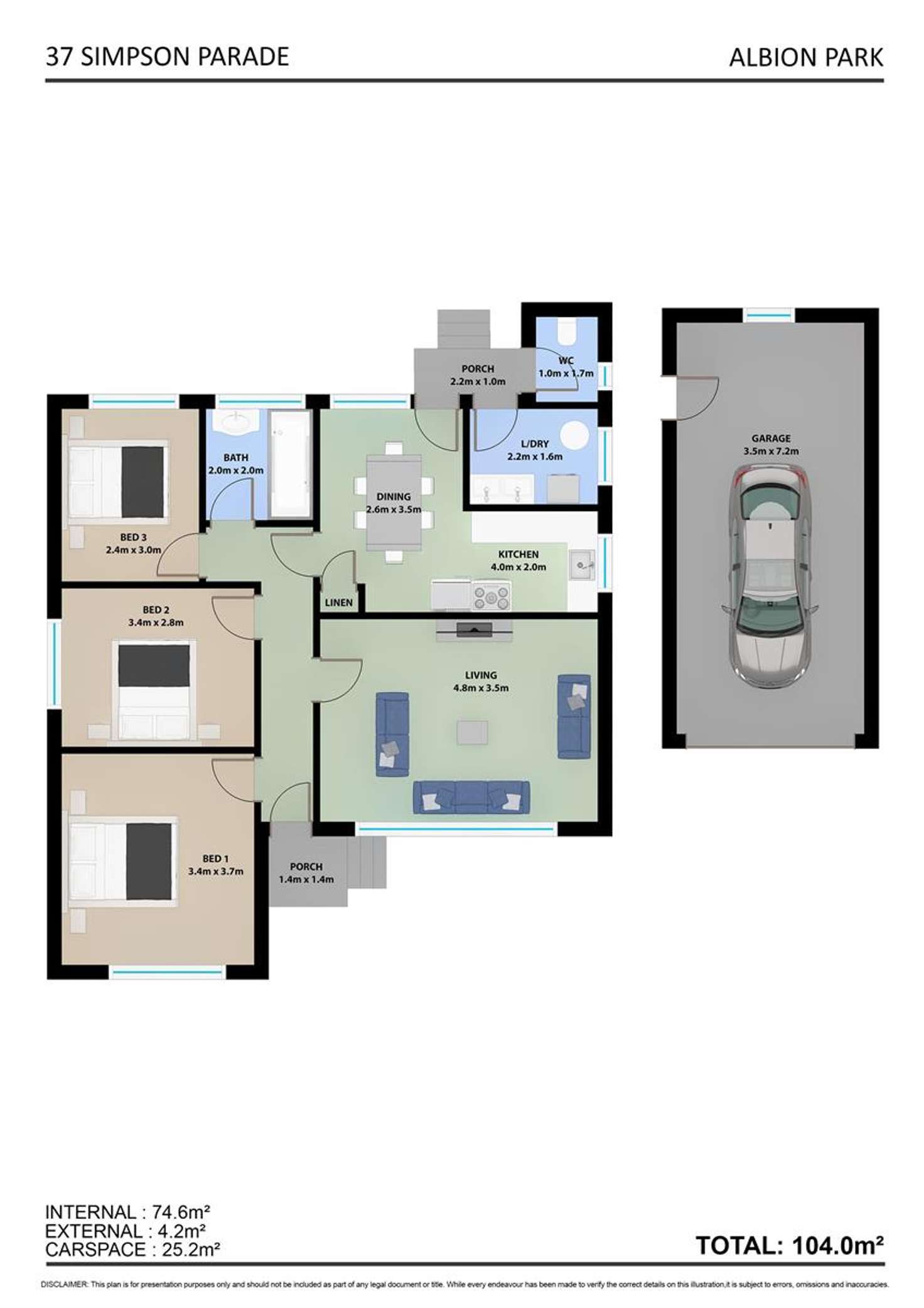 Floorplan of Homely house listing, 37 Simpson Parade, Albion Park NSW 2527