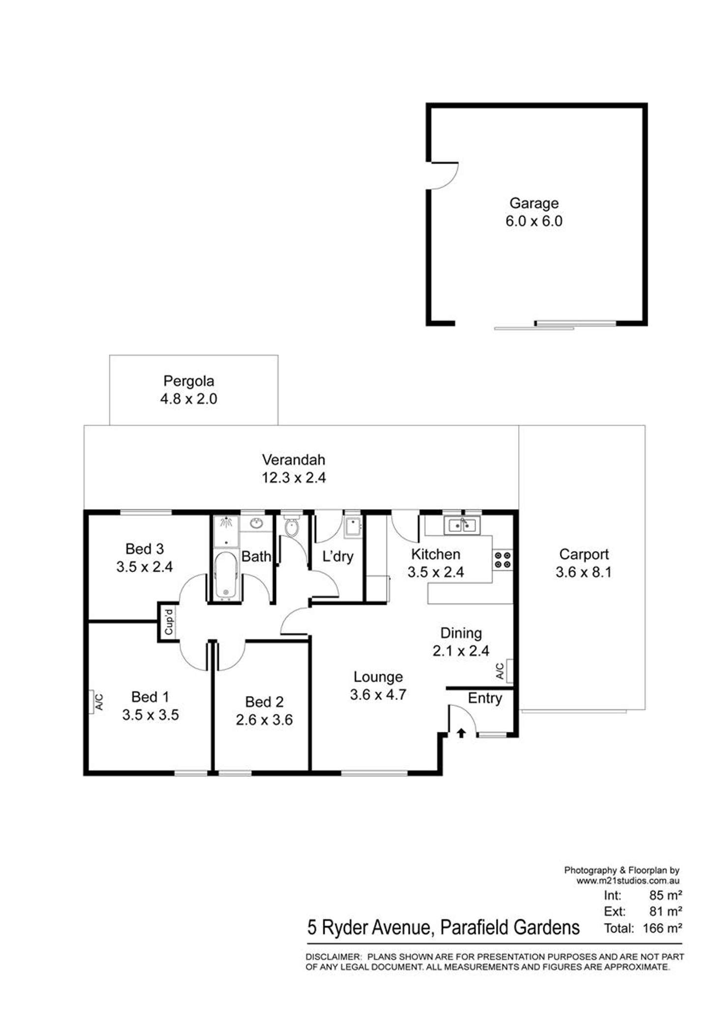 Floorplan of Homely house listing, 5 Ryder Avenue, Parafield Gardens SA 5107