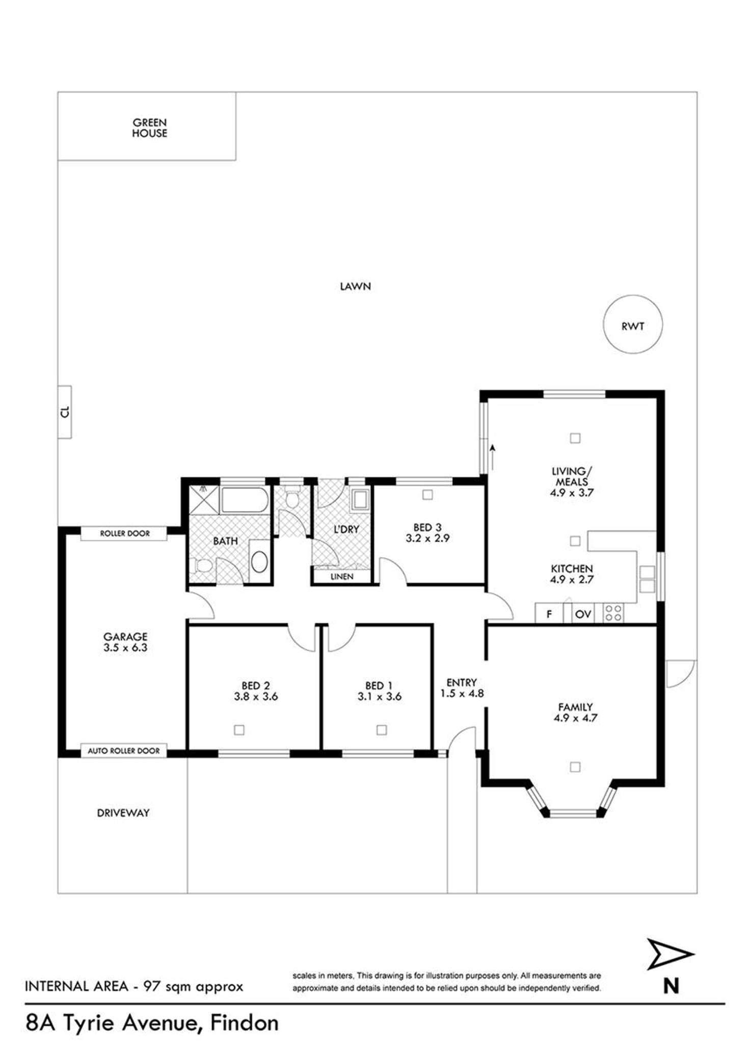 Floorplan of Homely house listing, 8A Tyrie Avenue, Findon SA 5023