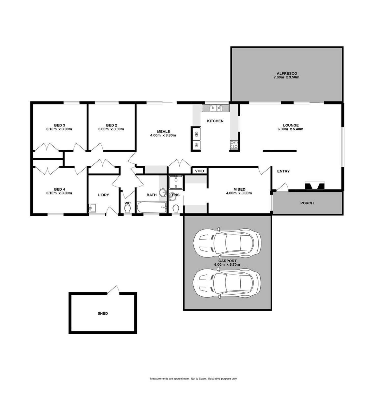 Floorplan of Homely house listing, 156 Brockley Street, Wodonga VIC 3690