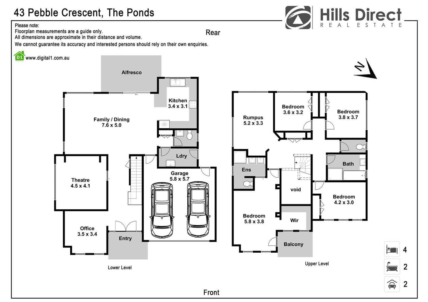 Floorplan of Homely house listing, 43 Pebble Crescent, The Ponds NSW 2769