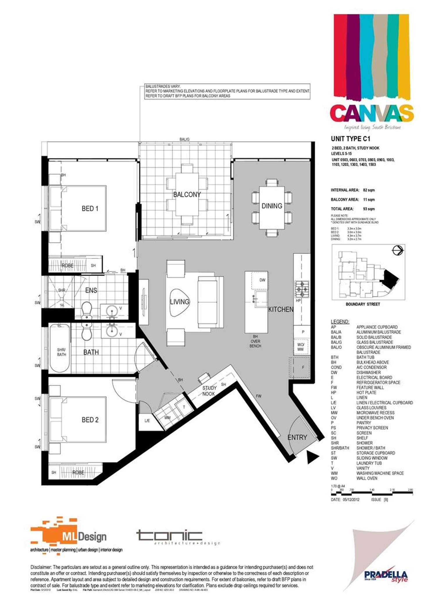 Floorplan of Homely apartment listing, 1403/45 Boundary Street, South Brisbane QLD 4101