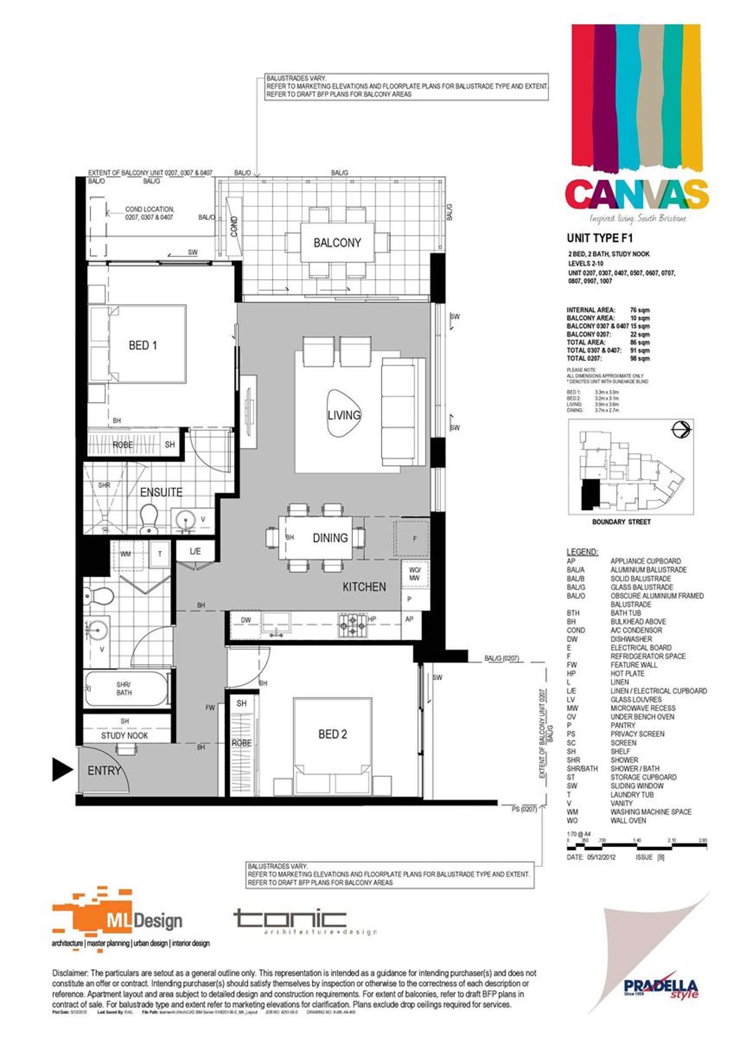 Floorplan of Homely apartment listing, 907/45 Boundary Street, South Brisbane QLD 4101
