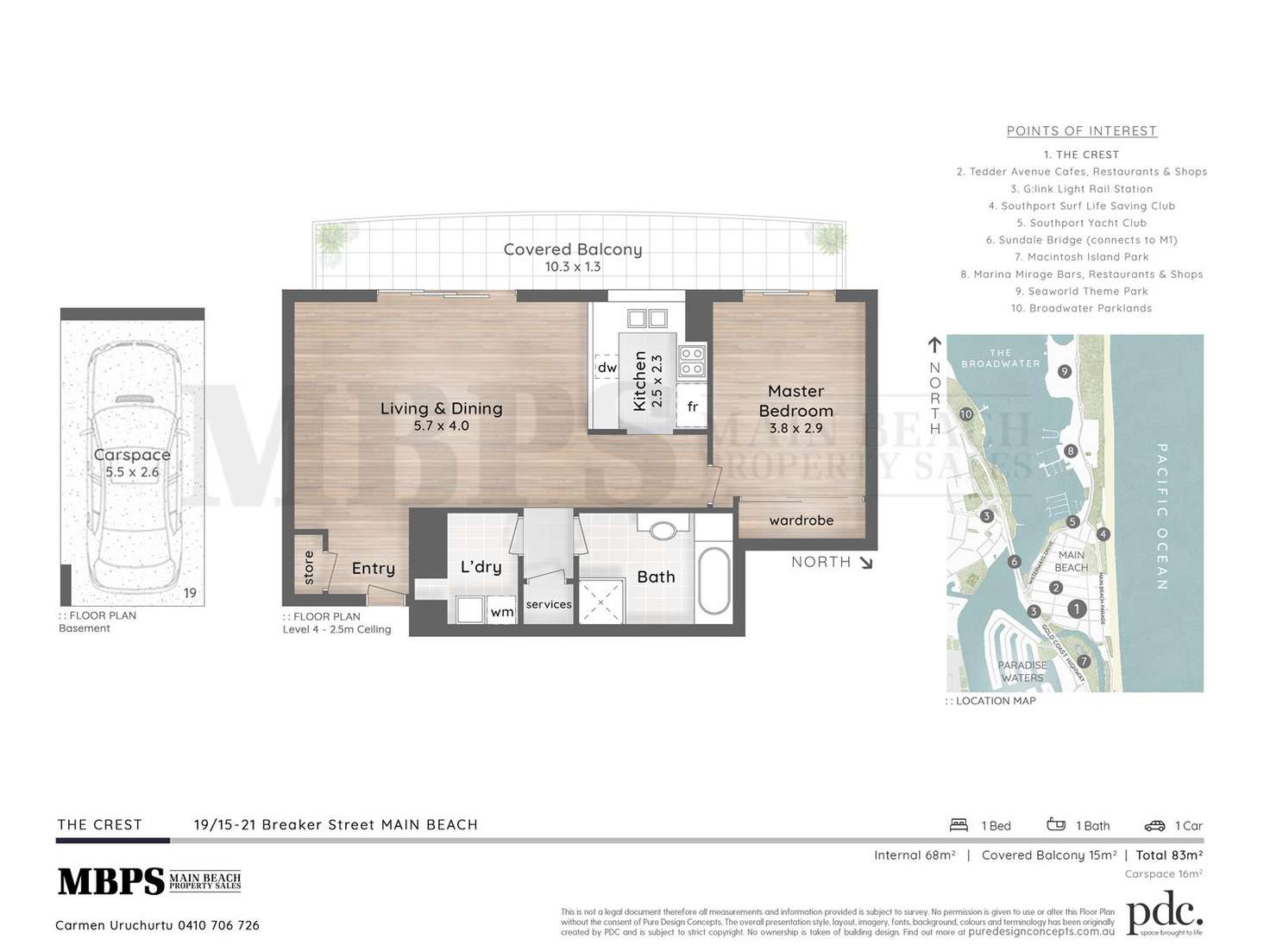 Floorplan of Homely apartment listing, 19/15 Breaker Street, Main Beach QLD 4217