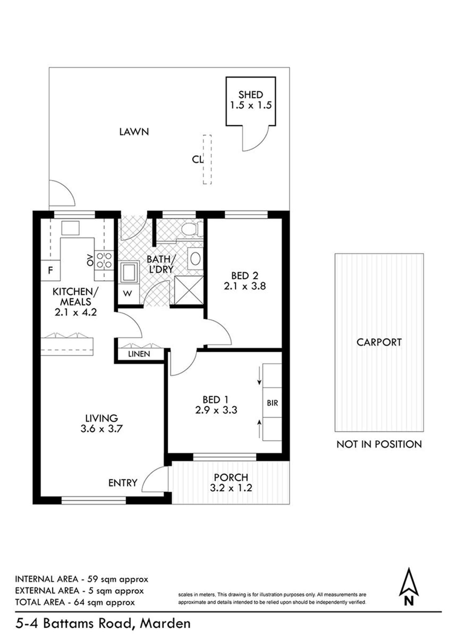 Floorplan of Homely unit listing, 5/4 Battams Road, Marden SA 5070