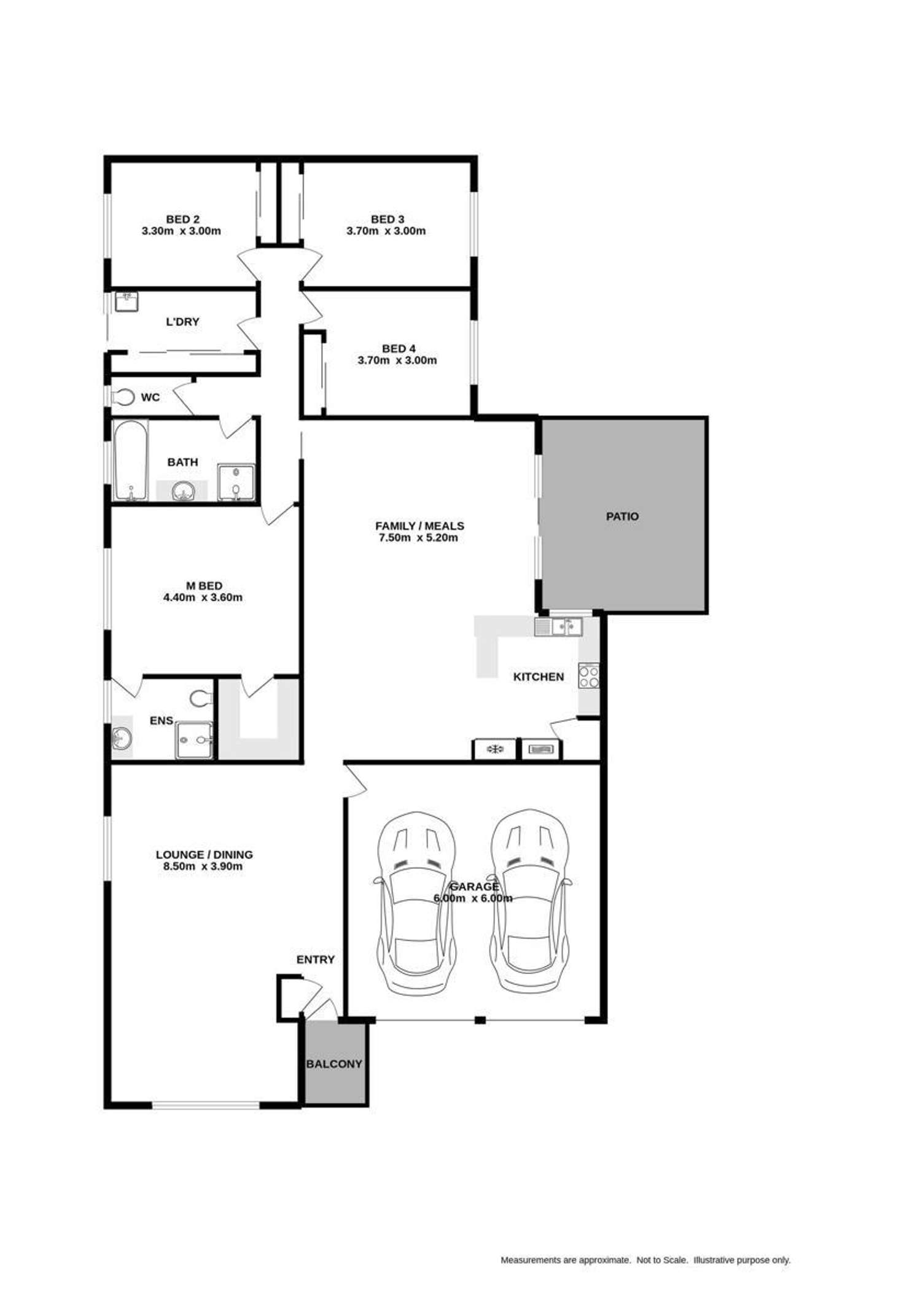 Floorplan of Homely house listing, 6 Killarney Court, West Wodonga VIC 3690