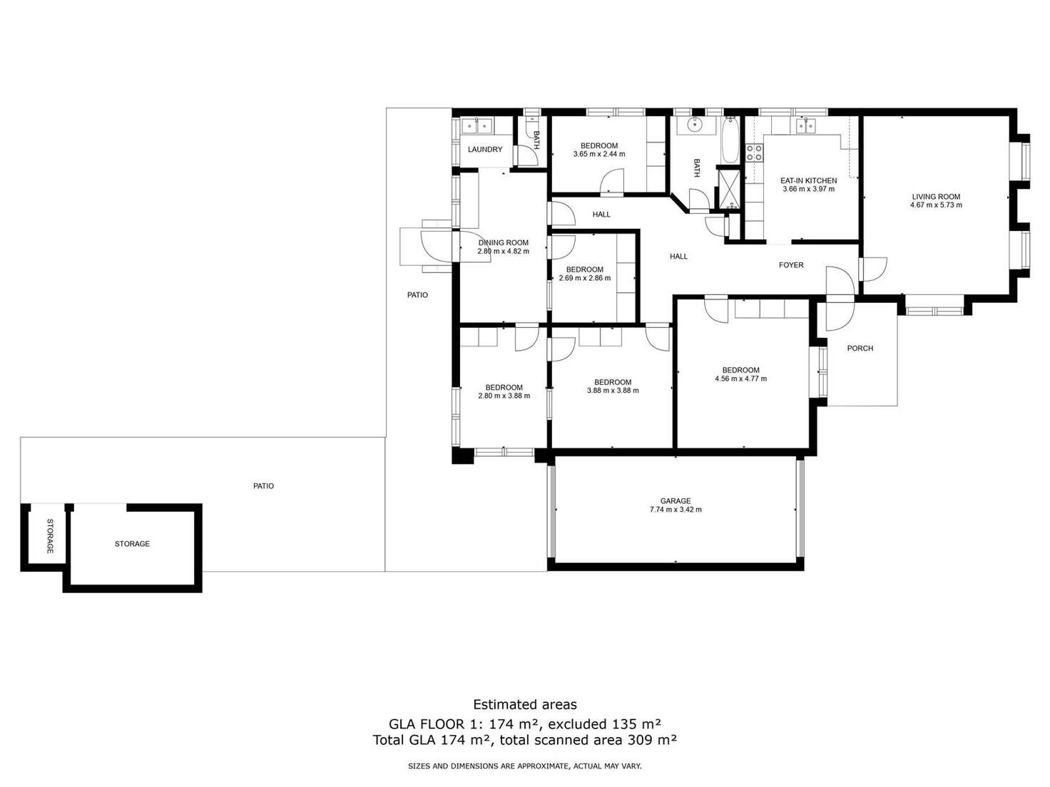 Floorplan of Homely house listing, 18 Tower Street, Wodonga VIC 3690