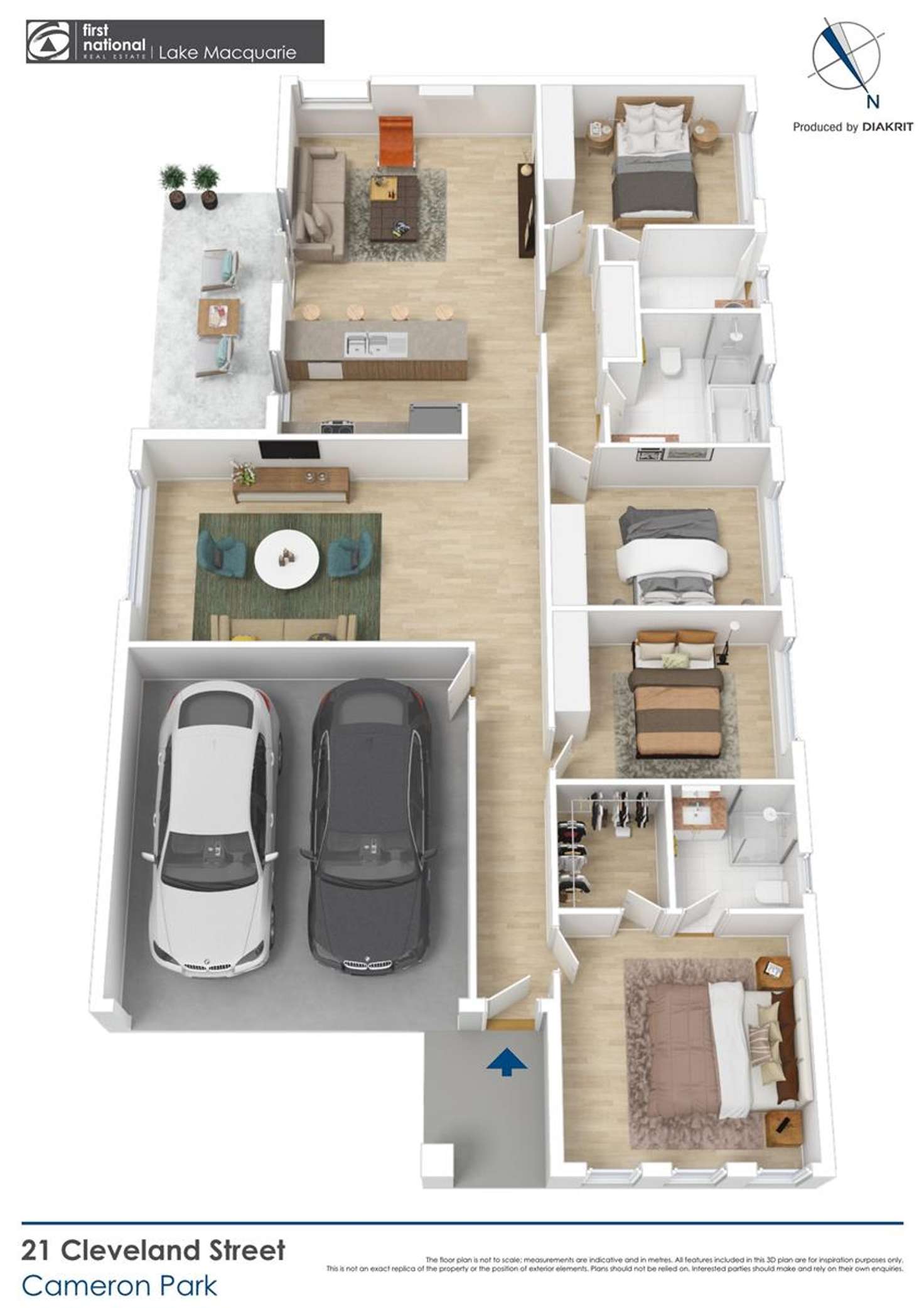 Floorplan of Homely house listing, 21 Cleveland Street, Cameron Park NSW 2285