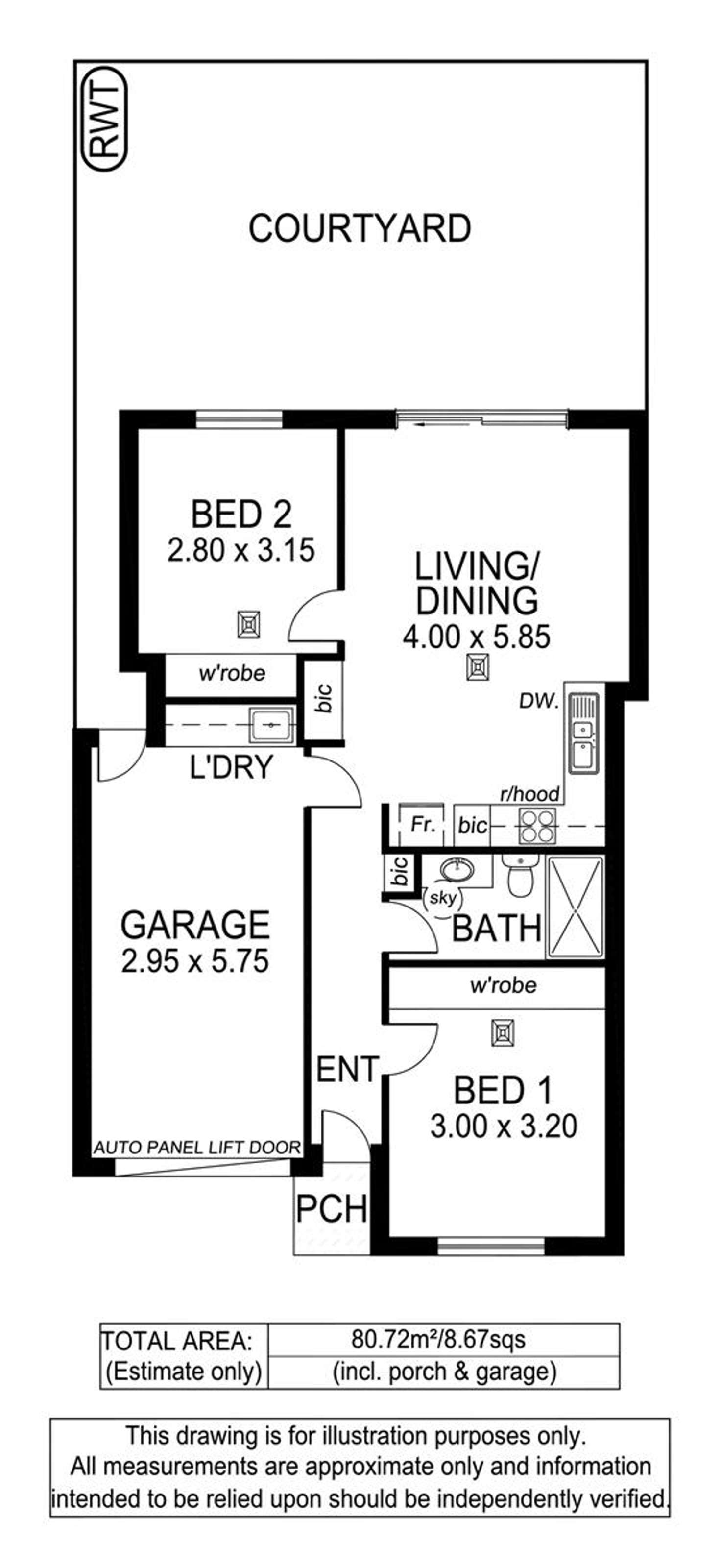 Floorplan of Homely unit listing, 54C Nilpena Avenue, Park Holme SA 5043