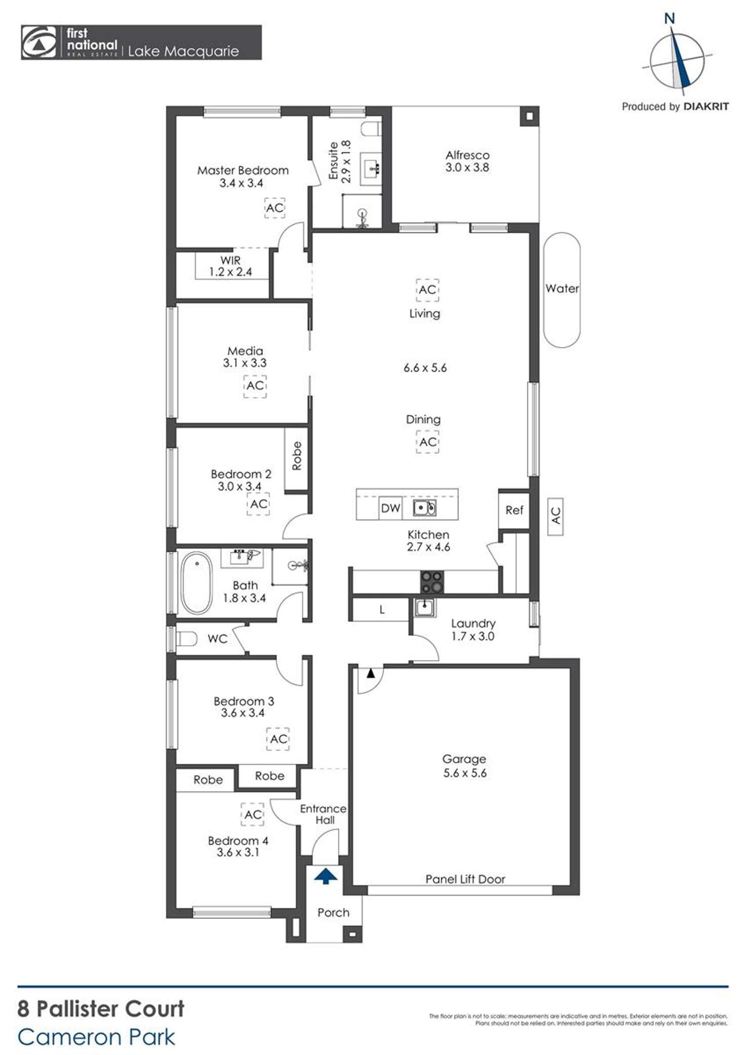 Floorplan of Homely house listing, 8 Pallister Court, Cameron Park NSW 2285