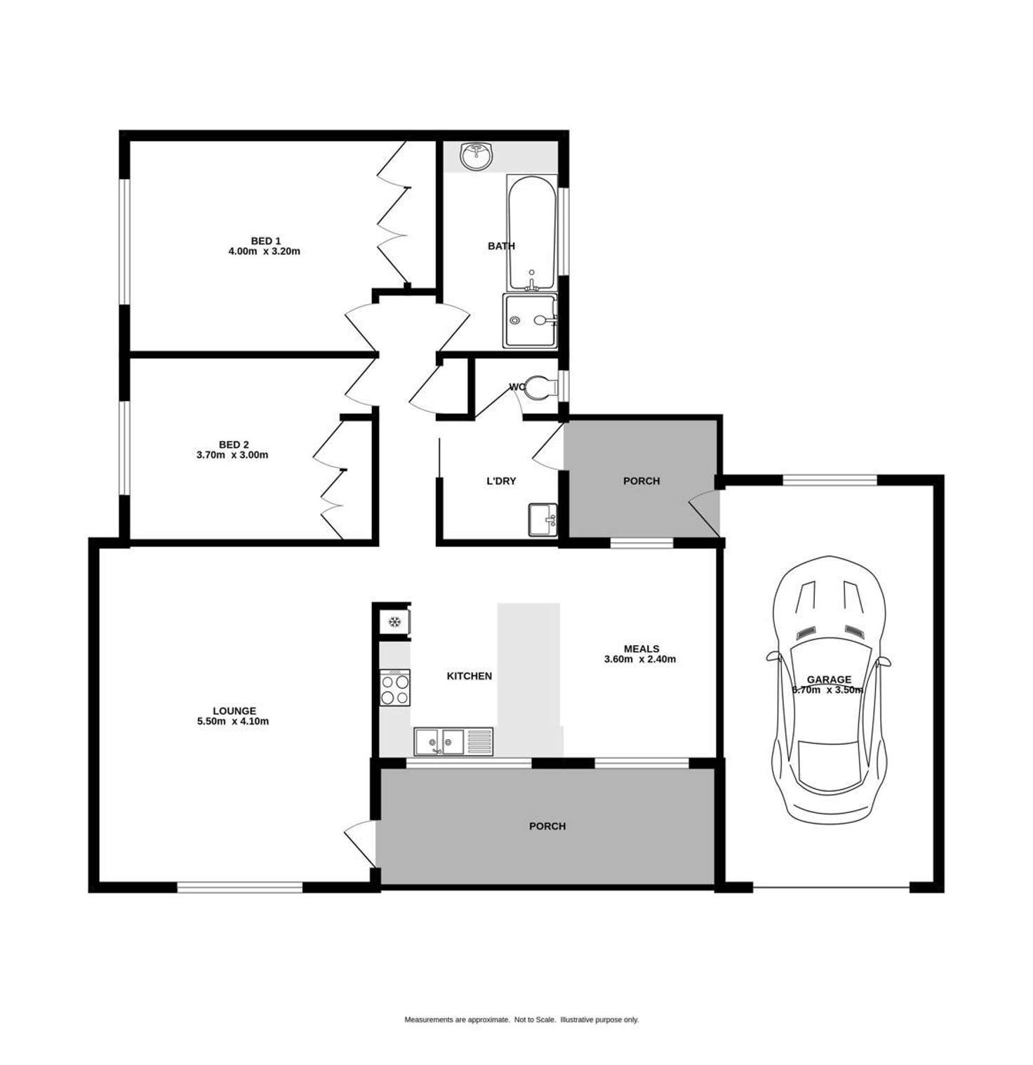 Floorplan of Homely unit listing, 2/1 Hugh Court, West Albury NSW 2640