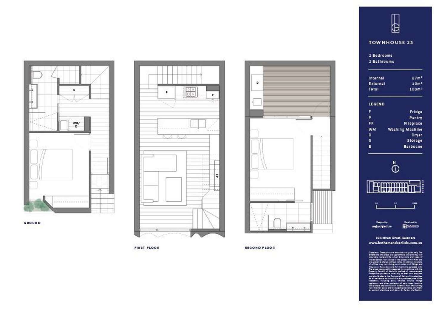 Floorplan of Homely townhouse listing, 24/99 Hotham Street, St Kilda East VIC 3183