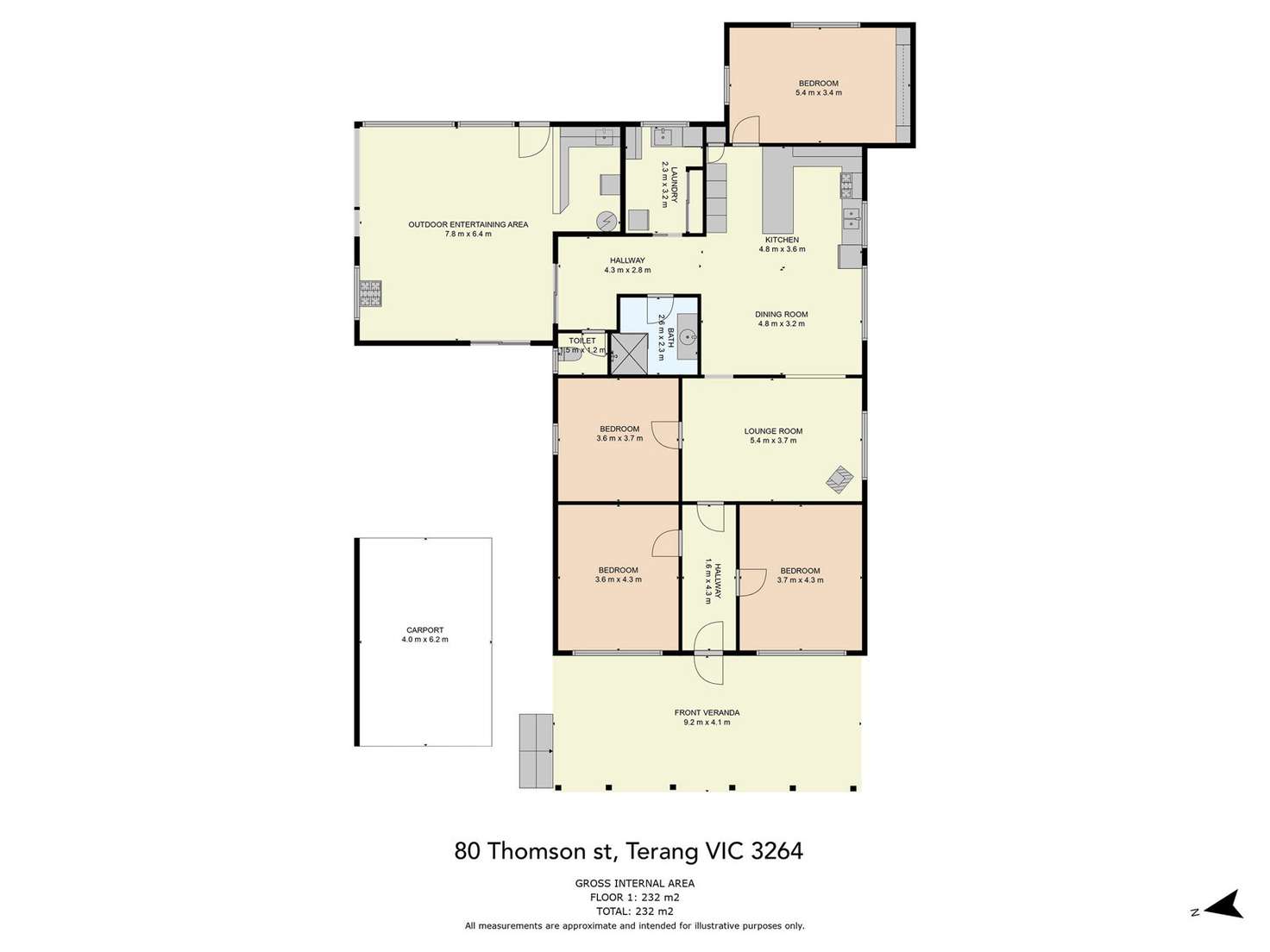 Floorplan of Homely house listing, 80 Thomson Street, Terang VIC 3264