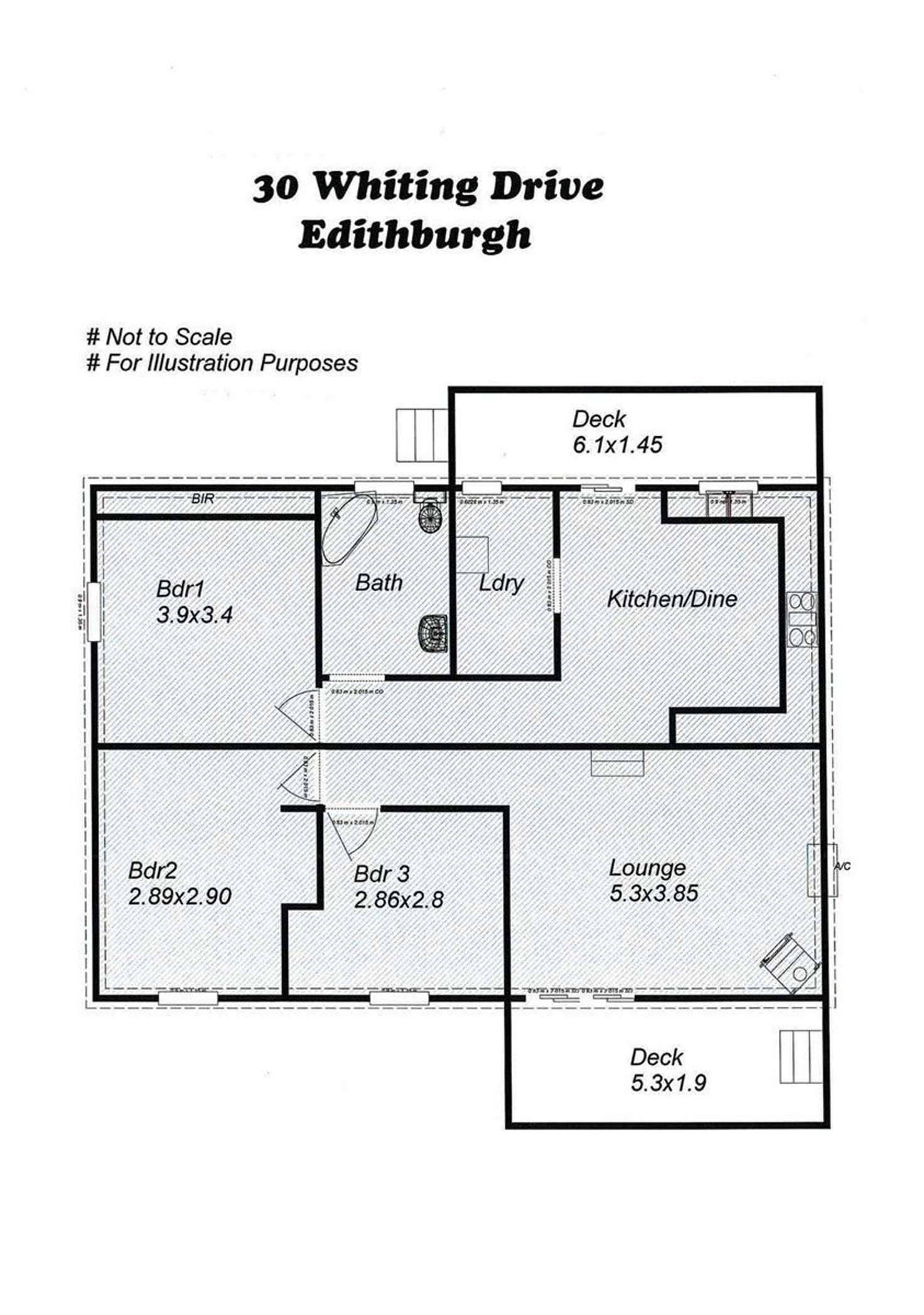 Floorplan of Homely house listing, 11 Whiting Drive, Edithburgh SA 5583