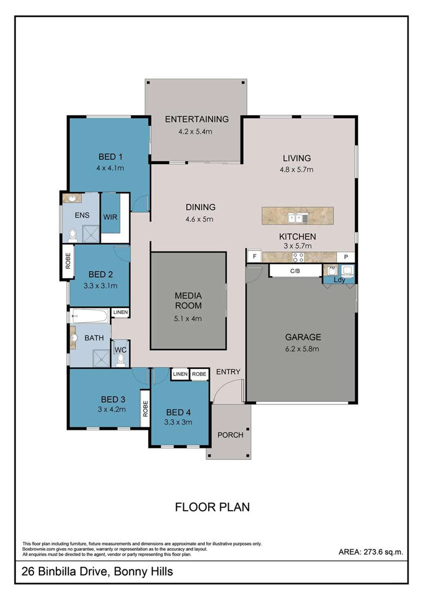 Floorplan of Homely house listing, 26 Binbilla Avenue, Bonny Hills NSW 2445